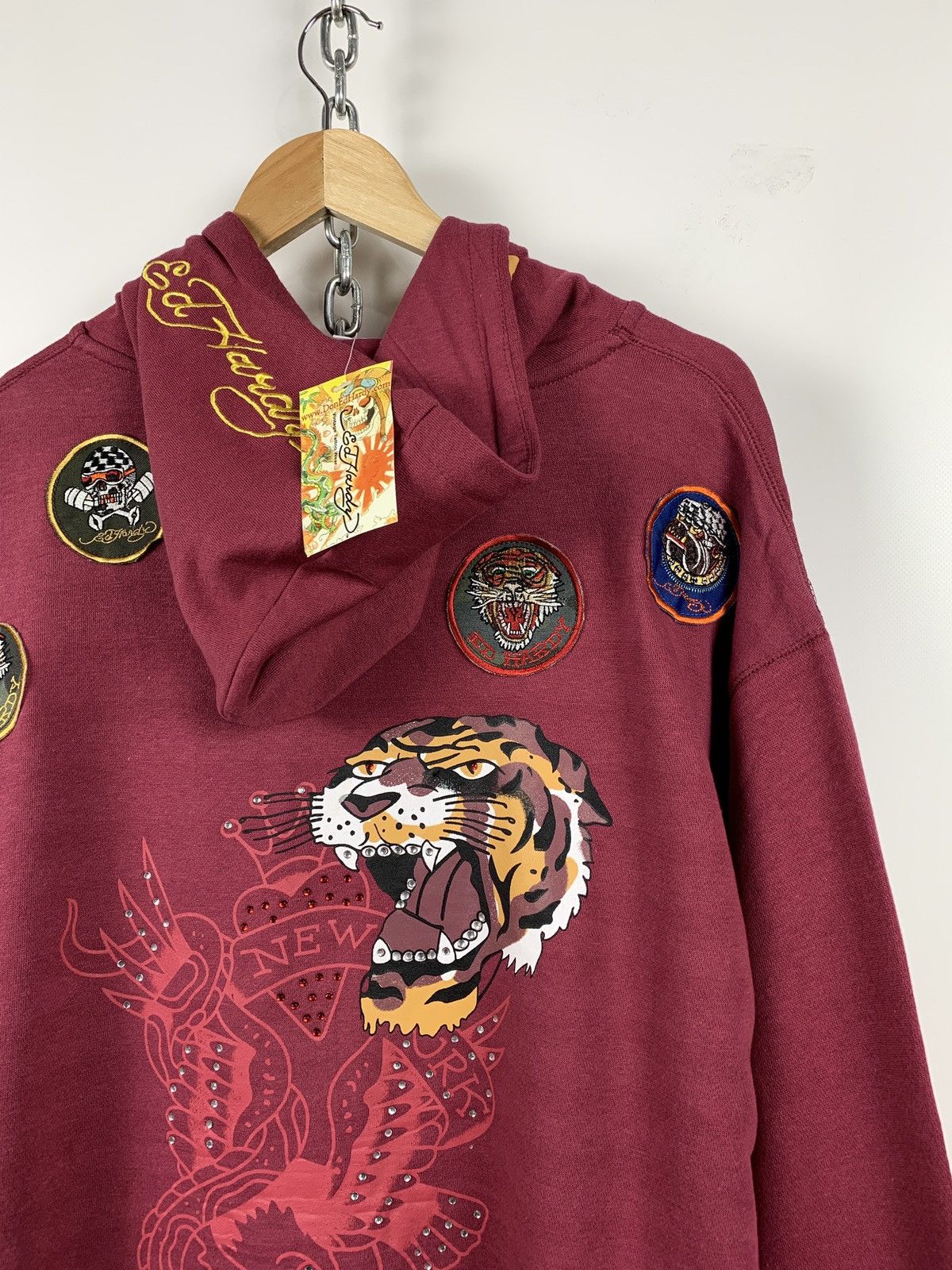 Christian Audigier Ed Hardy by Christian Audigier Red Tiger Hoodie 3Xl Size US XXL / EU 58 / 5 - 5 Thumbnail