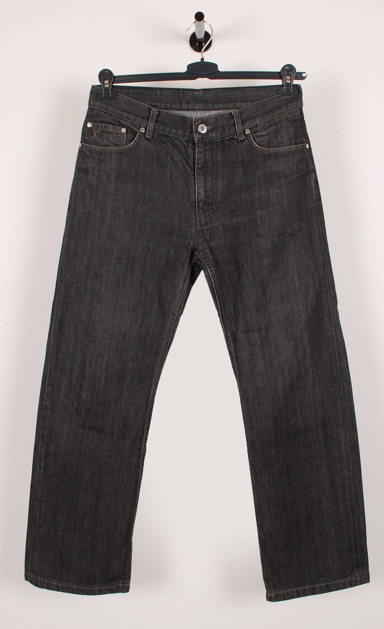 LOUIS VUITTON Denim Pants Jeans 42 Black Authentic Men Used from