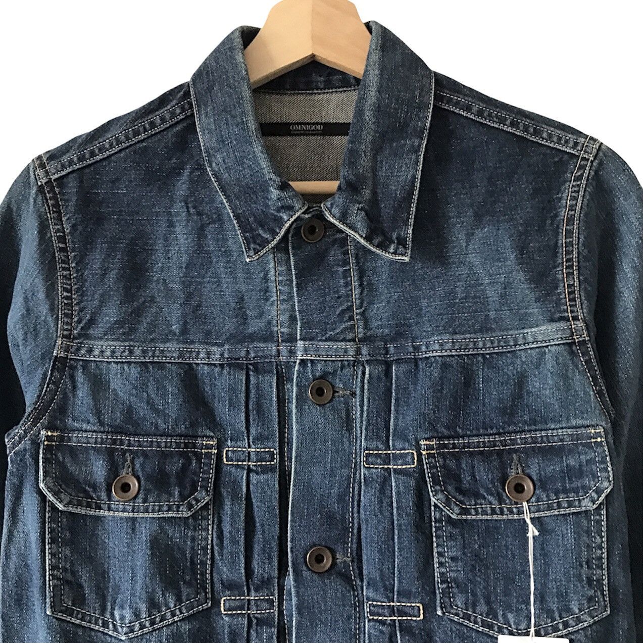 Japanese Brand × OMNIGOD Authentic BNWT Omnigod Japan Indigo Selvedge Trucker Jacket Size US M / EU 48-50 / 2 - 3 Thumbnail