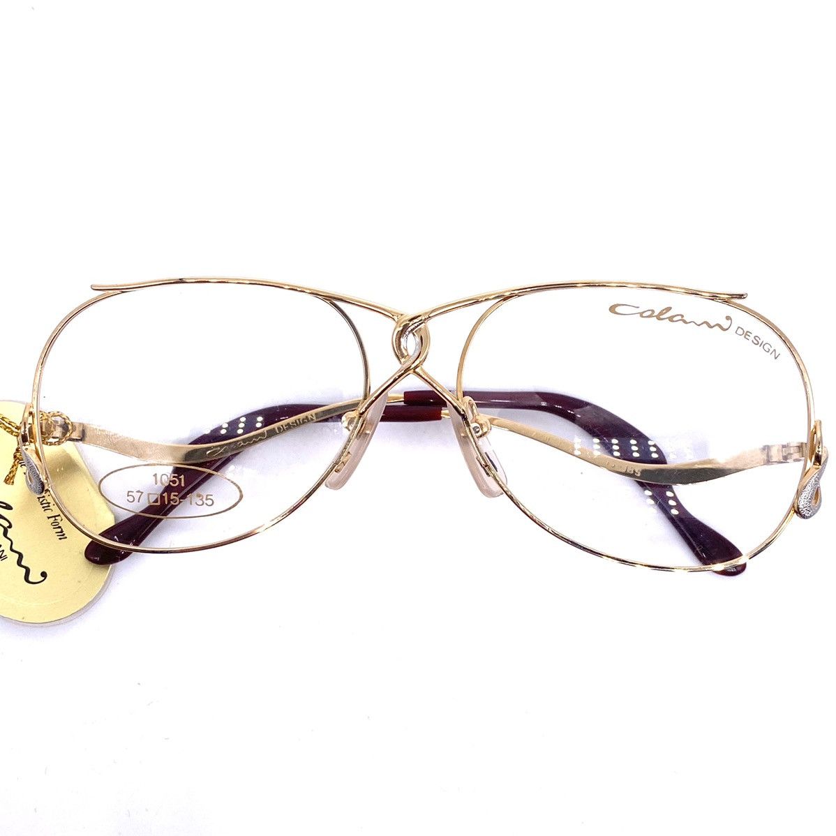 Colani 1051 gold aviator futuristic design glasses 80s NOS