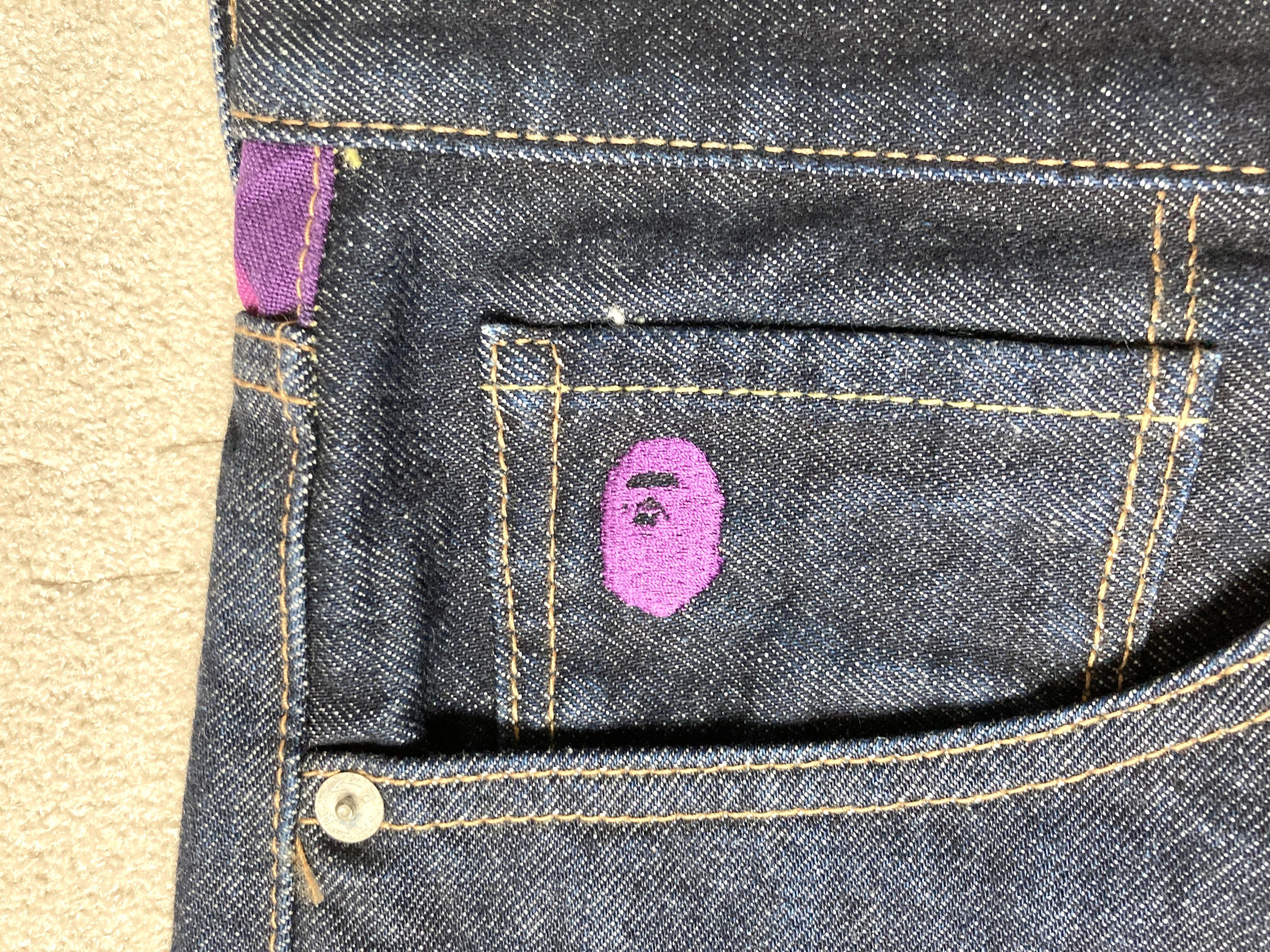 Bape Bape Purple Star Sta Indigo Denim Size L From Japan Size US 36 / EU 52 - 13 Thumbnail