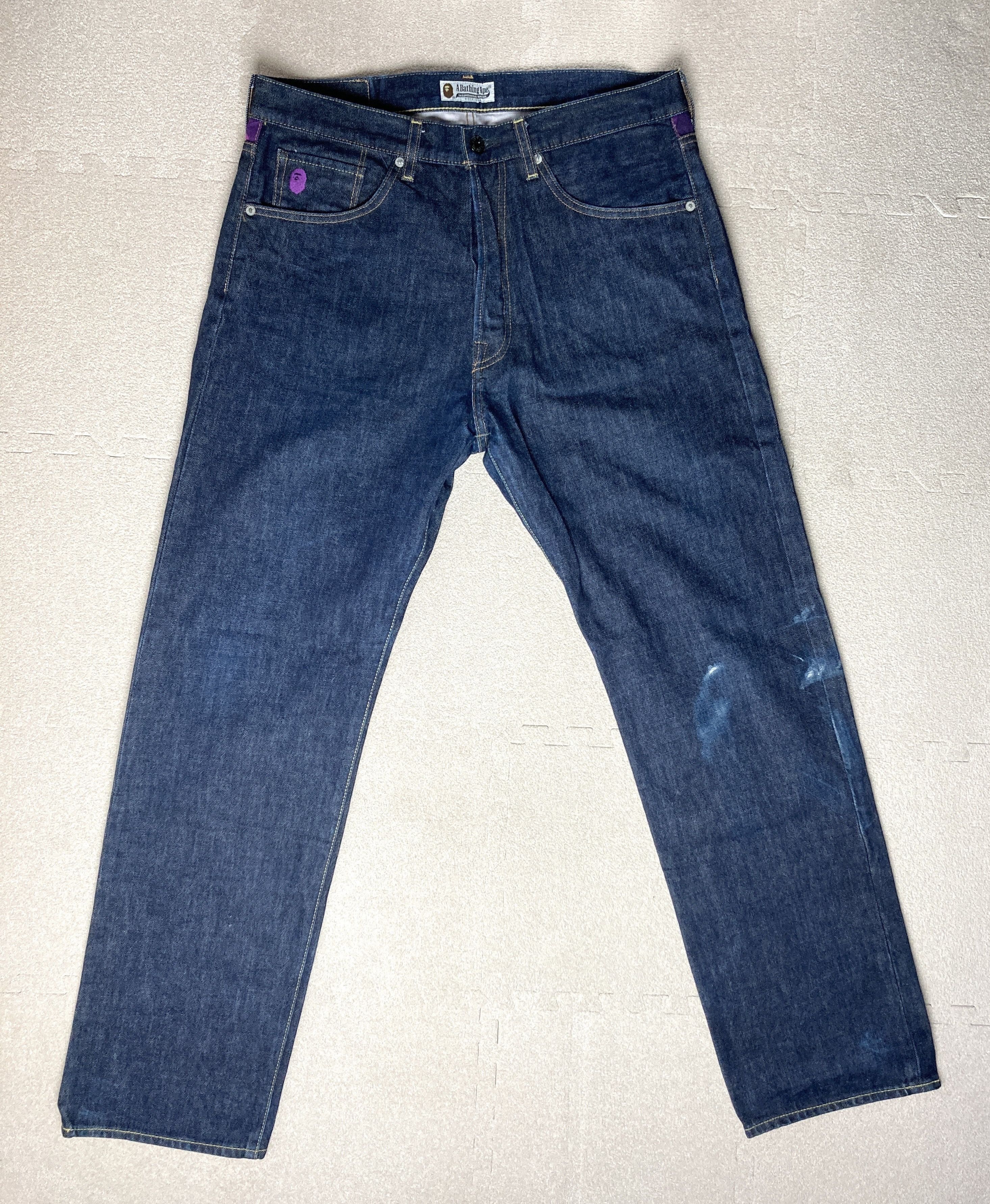 Bape Bape Purple Star Sta Indigo Denim Size L From Japan Size US 36 / EU 52 - 2 Thumbnail