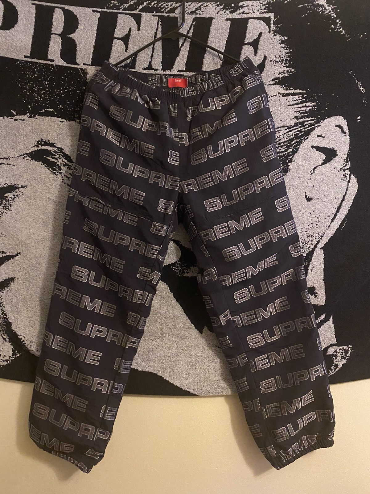 SUPREME LOGO RIPSTOP TRACK PANT-BLACK - Popcorn Store