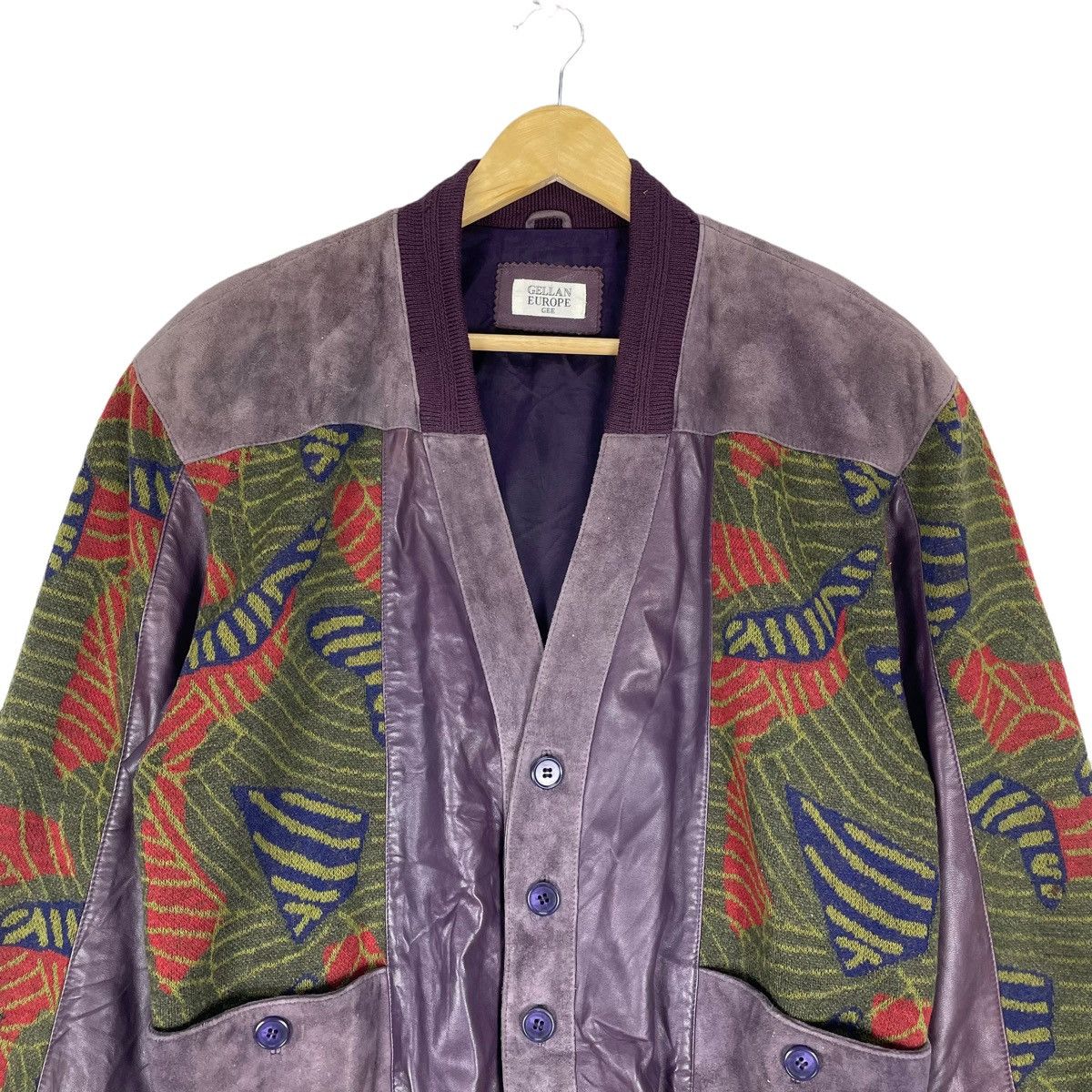 Designer ⚡️GELLAN EUROPE PAISLEY LEATHER BUTTON JACKET Size US M / EU 48-50 / 2 - 2 Thumbnail