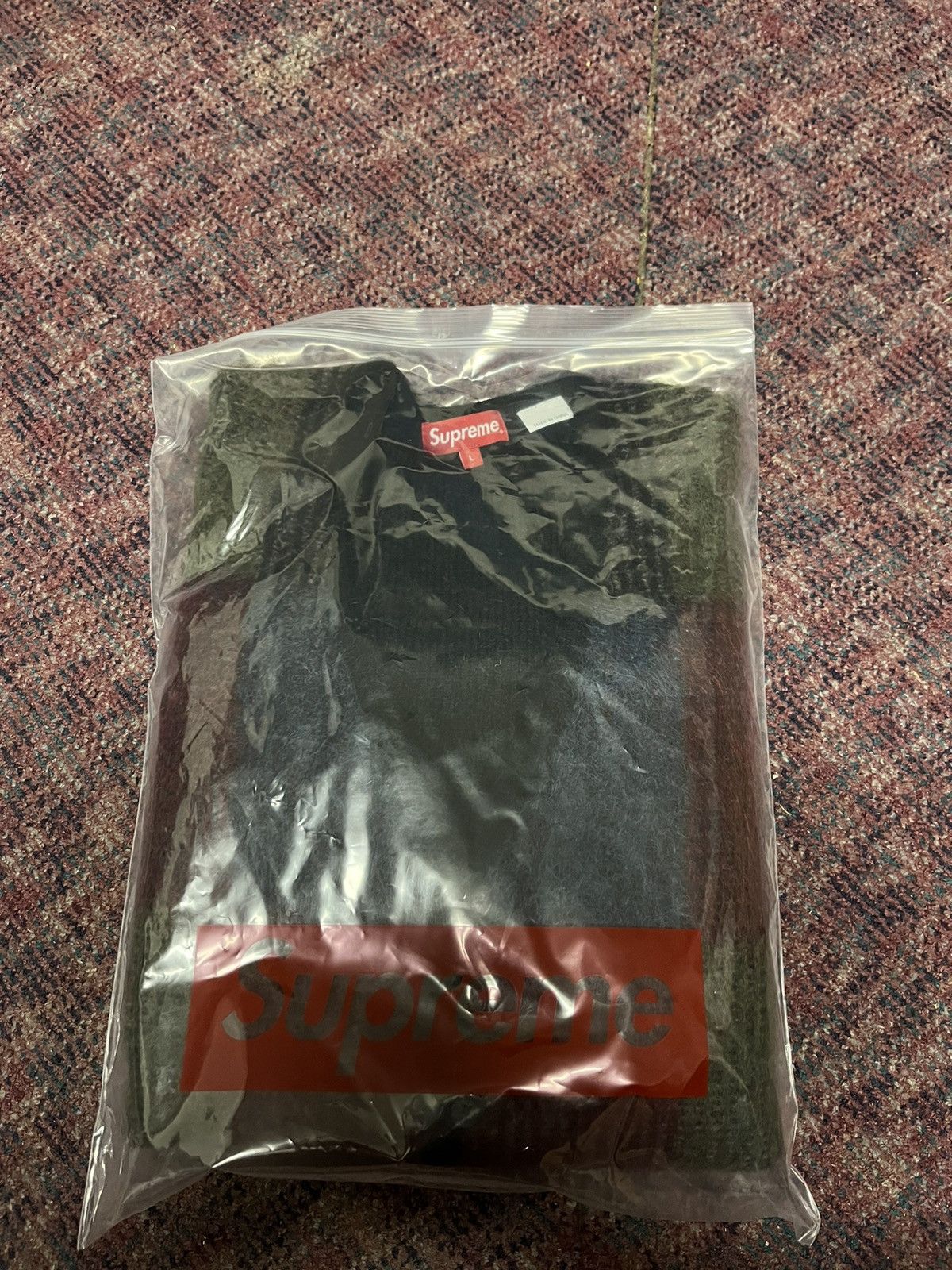 In Hand Supreme Brushed Grid Cardigan - Black L