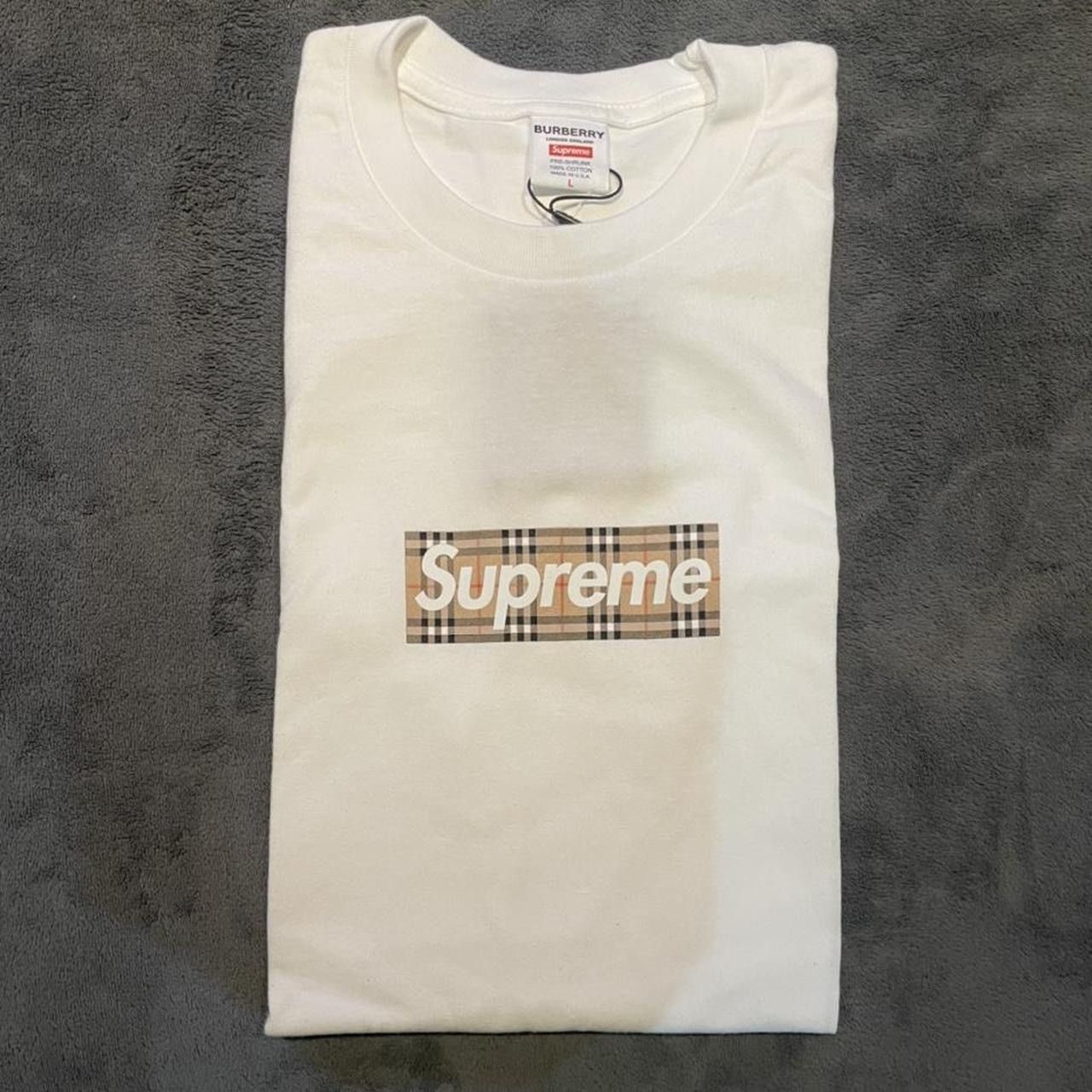 Supreme Supreme Burberry Box Logo Tee | Grailed