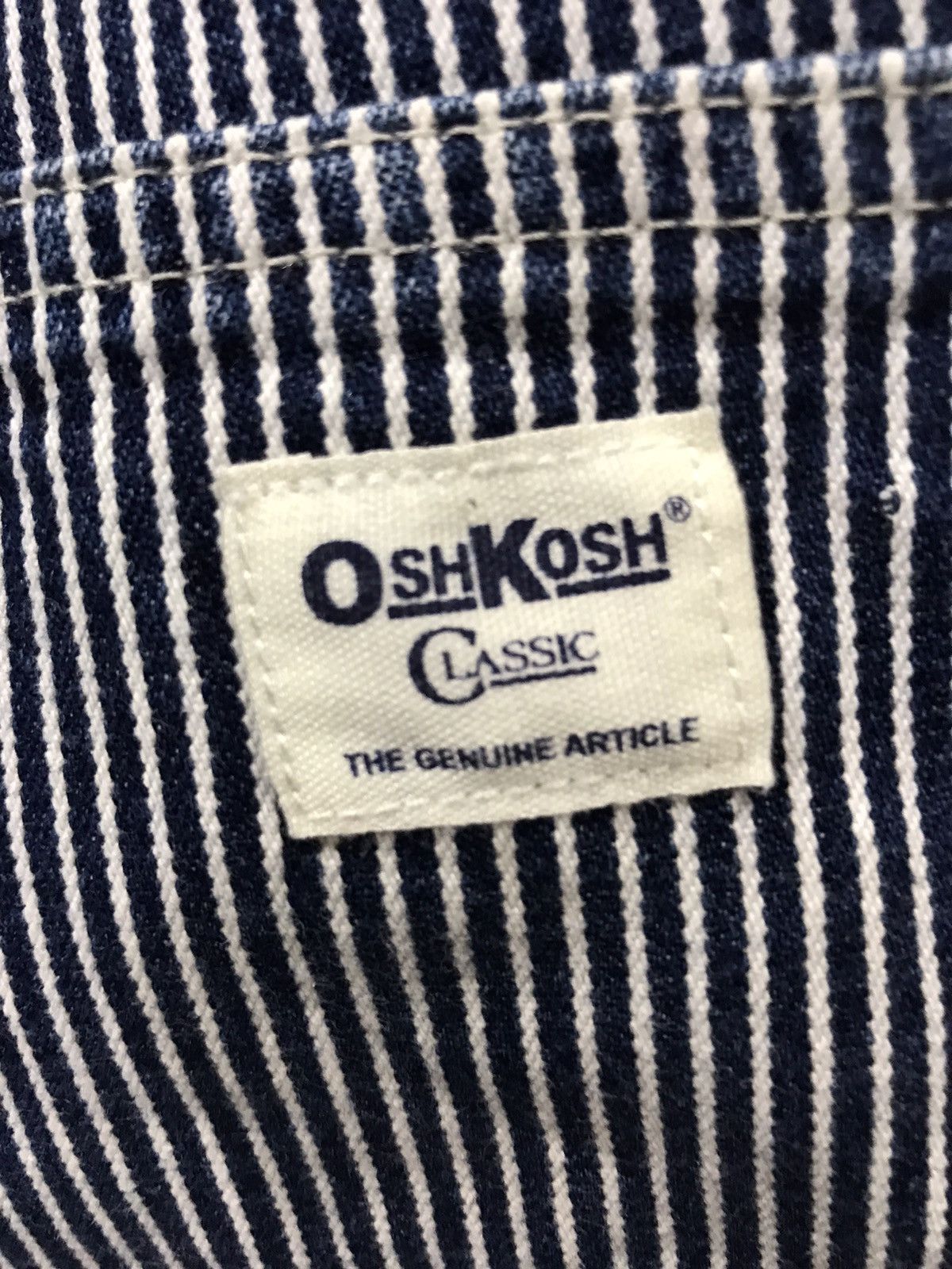 Japanese Brand OSHKOSH Classic Hickory Stripe Carpenter Denim Size US 32 / EU 48 - 10 Thumbnail