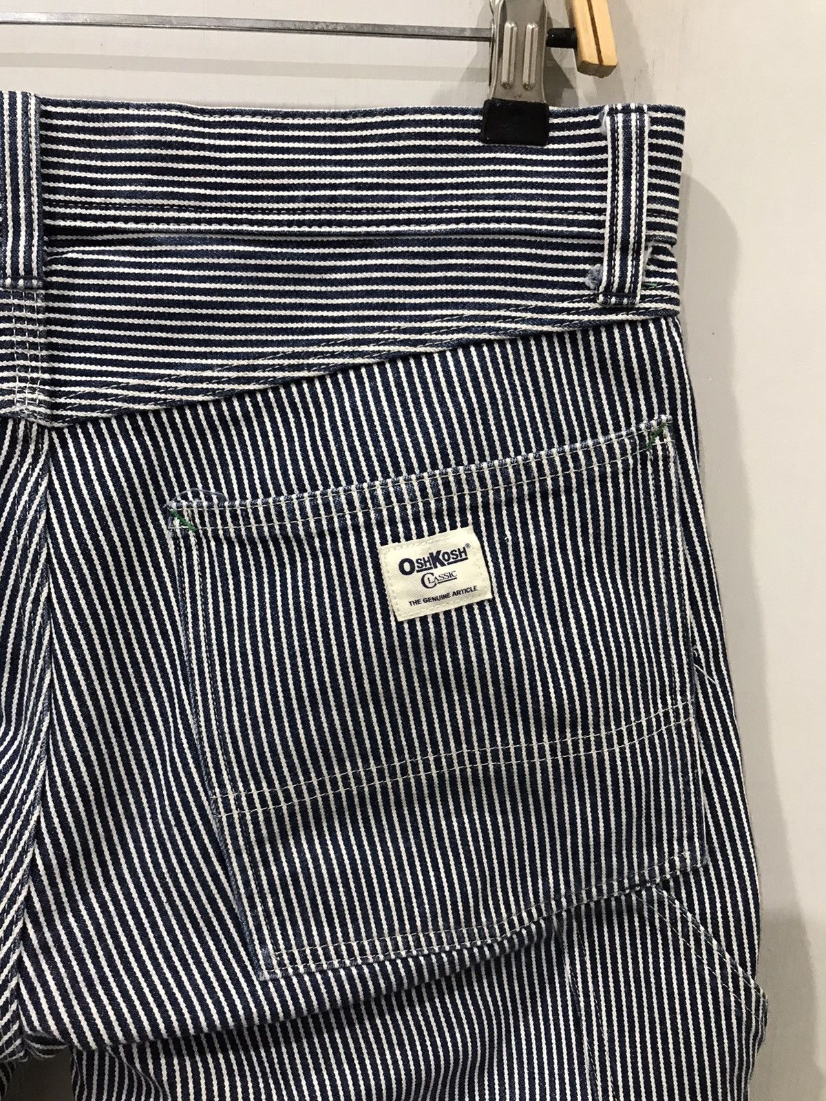 Japanese Brand OSHKOSH Classic Hickory Stripe Carpenter Denim Size US 32 / EU 48 - 7 Thumbnail