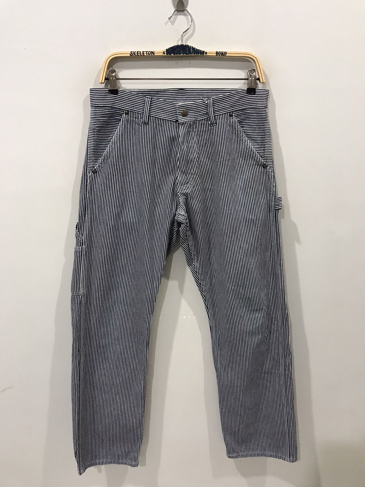 Japanese Brand OSHKOSH Classic Hickory Stripe Carpenter Denim Size US 32 / EU 48 - 1 Thumbnail