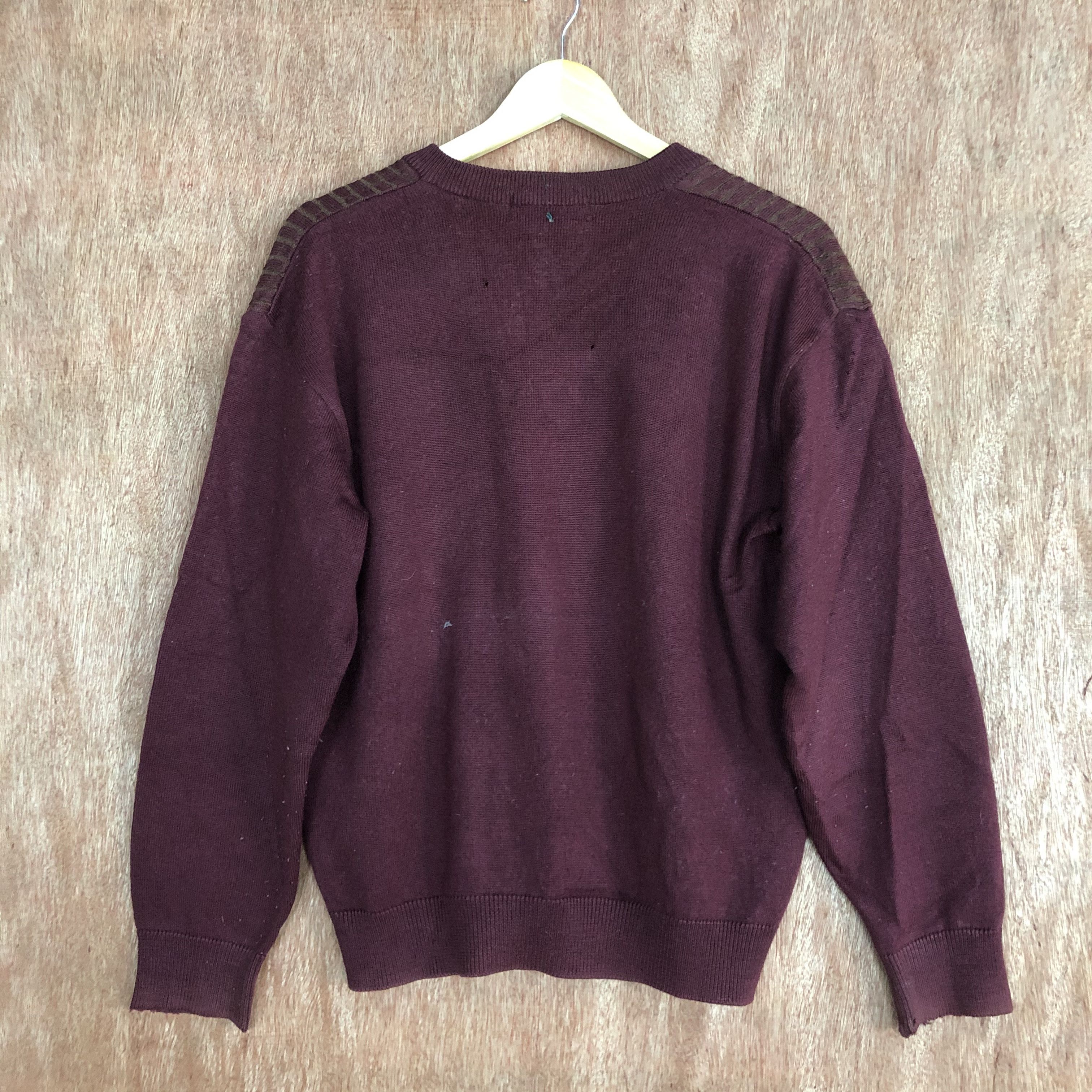Golden Bear × Homespun Knitwear × Vintage DLL Golden Bear Maroon Knitwear vintage art #c502 Size US L / EU 52-54 / 3 - 11 Thumbnail