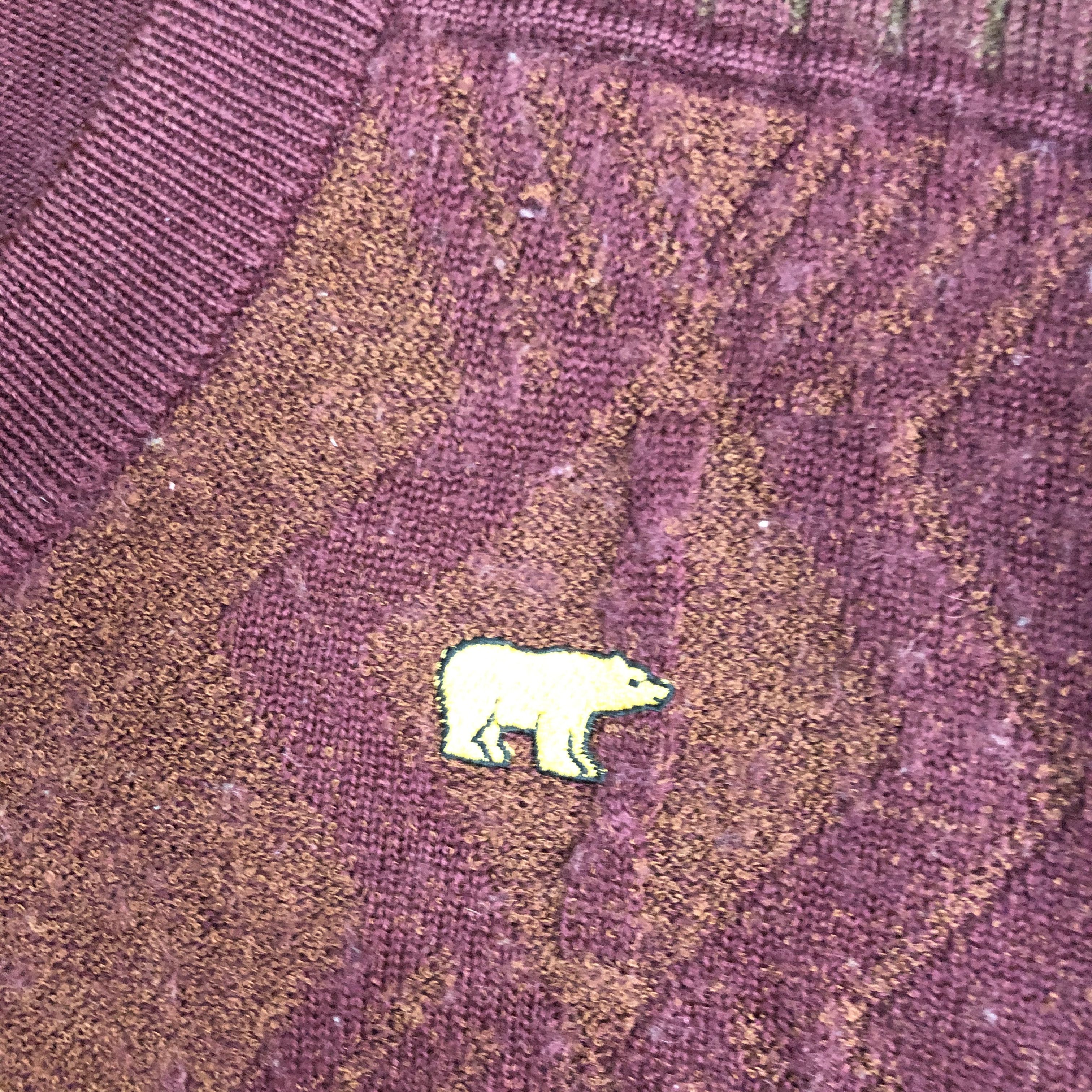 Golden Bear × Homespun Knitwear × Vintage DLL Golden Bear Maroon Knitwear vintage art #c502 Size US L / EU 52-54 / 3 - 9 Thumbnail