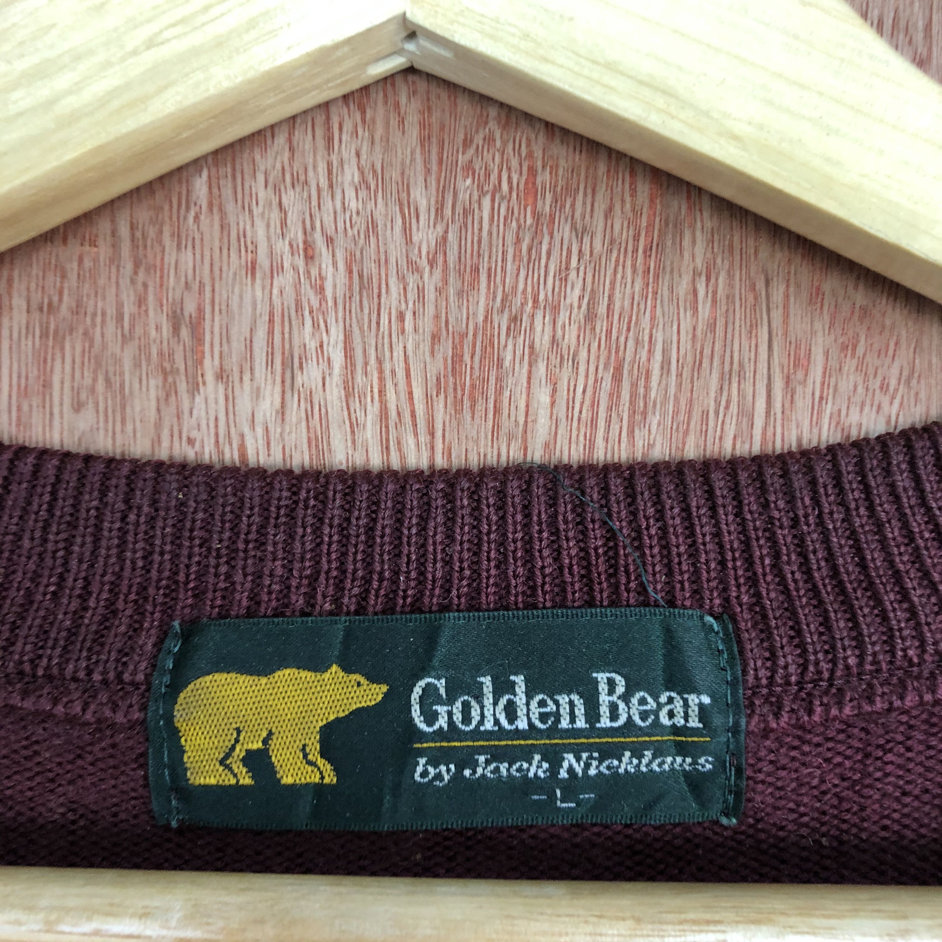 Golden Bear × Homespun Knitwear × Vintage DLL Golden Bear Maroon Knitwear vintage art #c502 Size US L / EU 52-54 / 3 - 10 Thumbnail