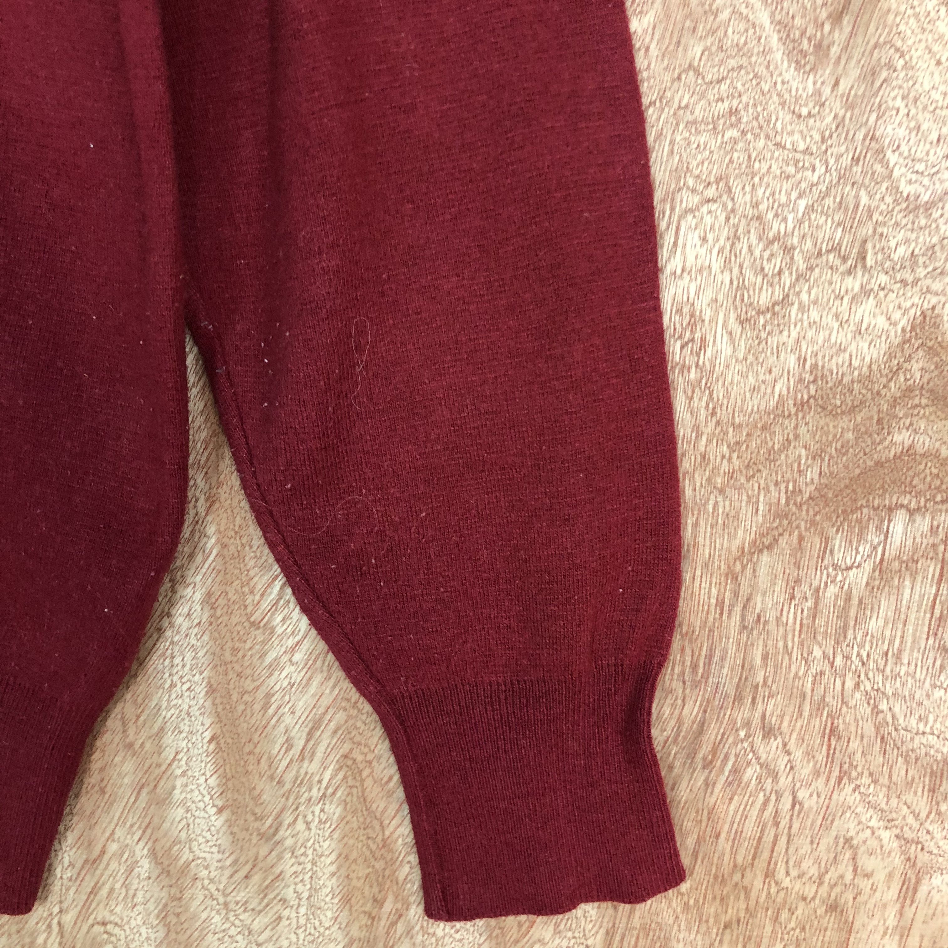 Homespun Knitwear × Lacoste DLL Chemise Lacoste Red Knitwear vintage plain #c571 Size US M / EU 48-50 / 2 - 4 Thumbnail