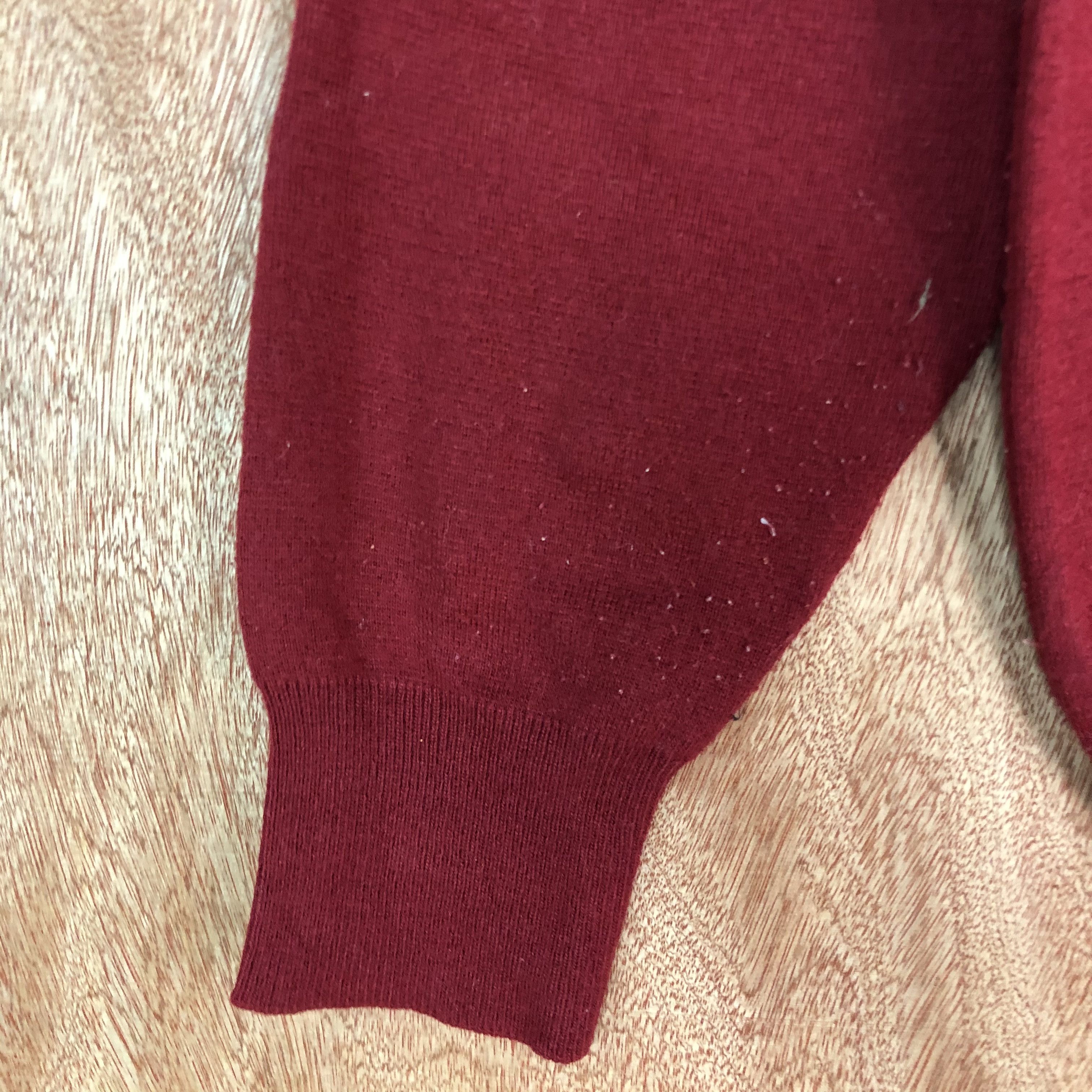 Homespun Knitwear × Lacoste DLL Chemise Lacoste Red Knitwear vintage plain #c571 Size US M / EU 48-50 / 2 - 6 Thumbnail