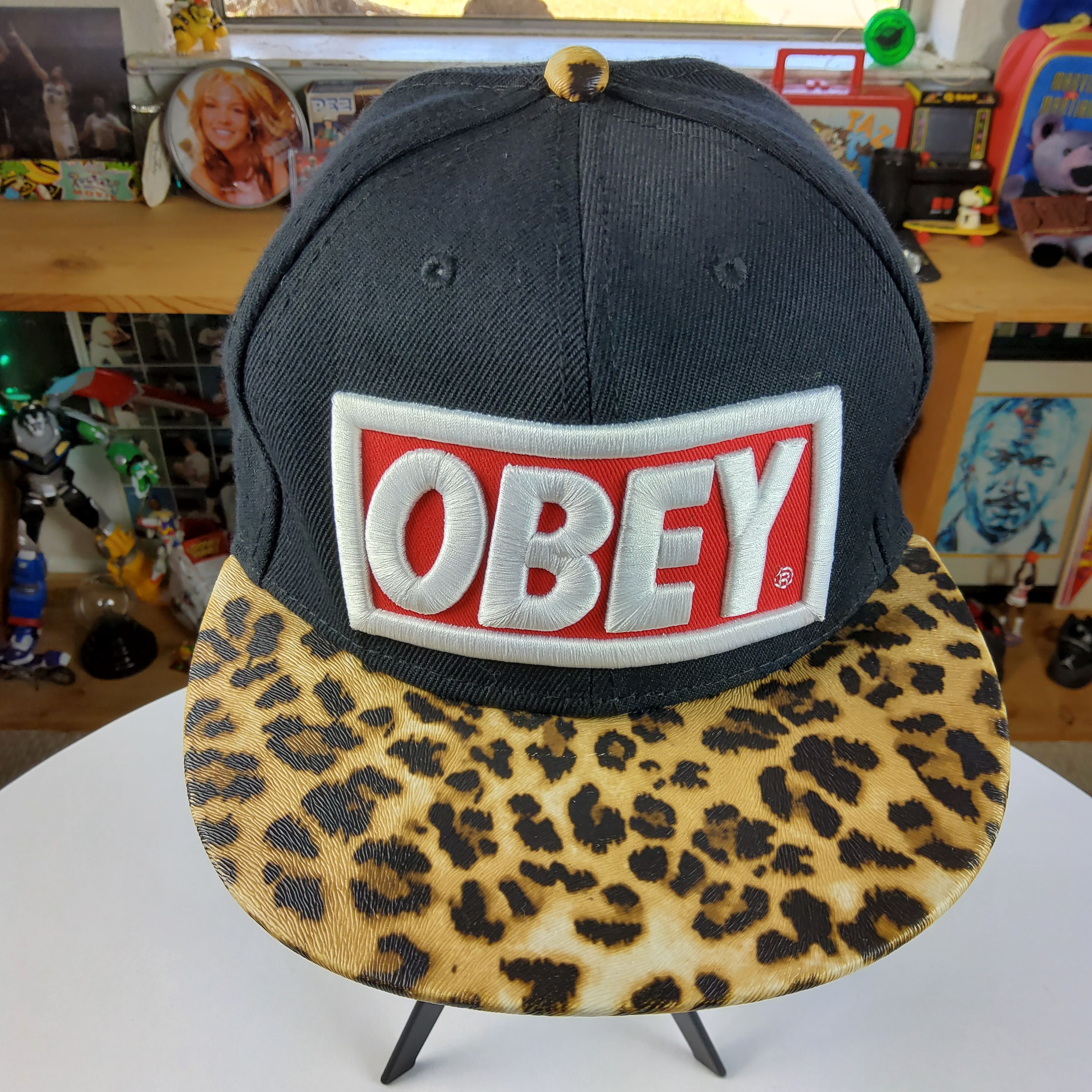 Casquette Snapback Obey Worldwide Propaganda Bleu/Gris – Taille Unique Ajustable