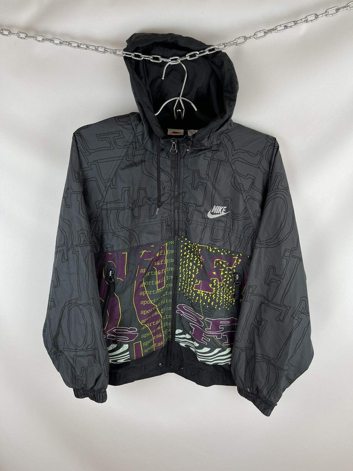 Nike Nike vintage 90s sport & fitness full zip printed jacket Size US S / EU 44-46 / 1 - 1 Thumbnail