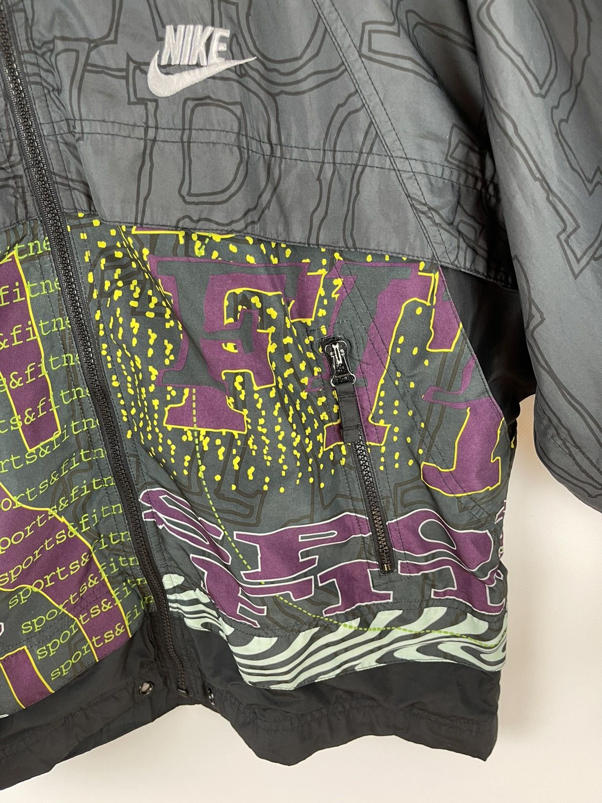 Nike Nike vintage 90s sport & fitness full zip printed jacket Size US S / EU 44-46 / 1 - 7 Thumbnail