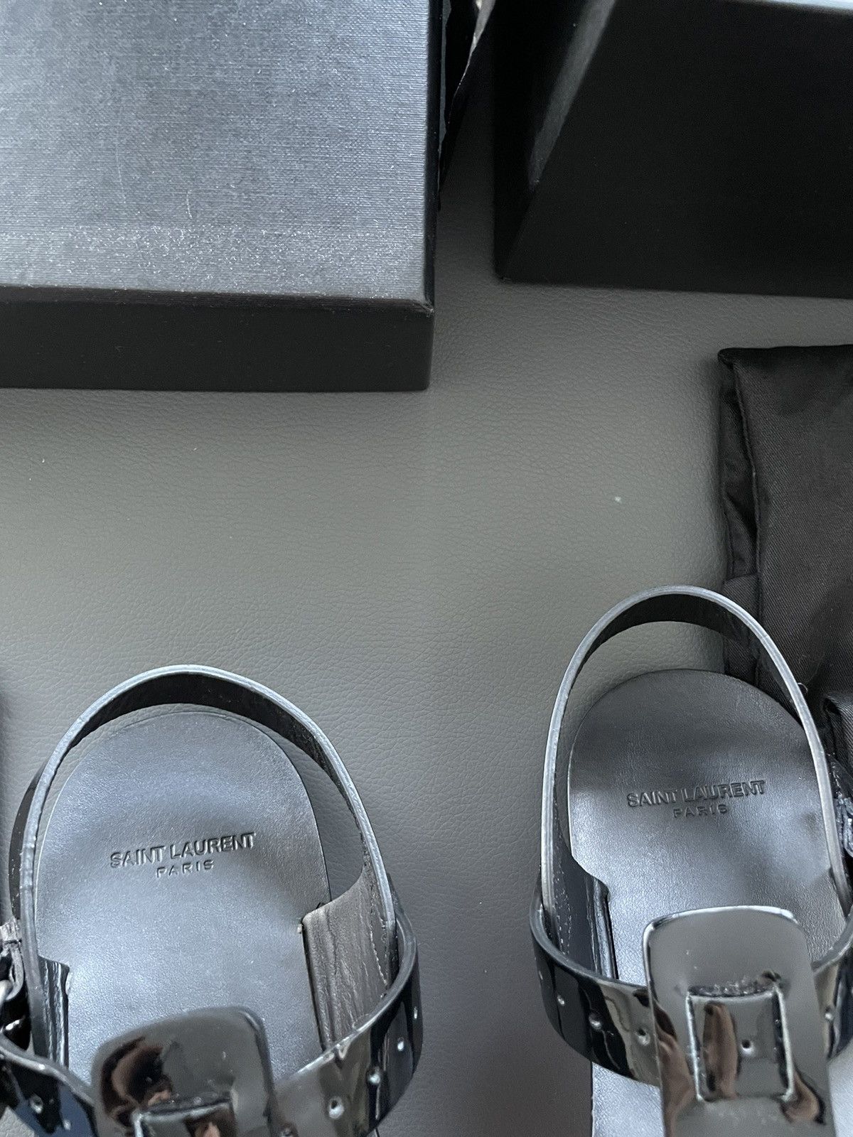 Saint Laurent Paris Rare Limited Edition Runway Saint Laurent Sandal Slides Size US 8 / EU 41 - 13 Thumbnail