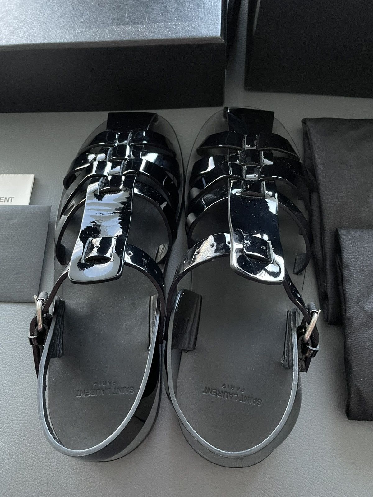 Saint Laurent Paris Rare Limited Edition Runway Saint Laurent Sandal Slides Size US 8 / EU 41 - 3 Thumbnail