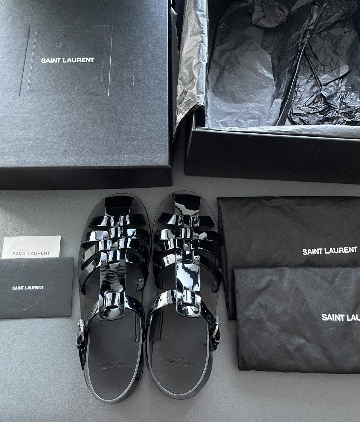 Saint Laurent Paris Rare Limited Edition Runway Saint Laurent Sandal Slides Size US 8 / EU 41 - 16 Thumbnail