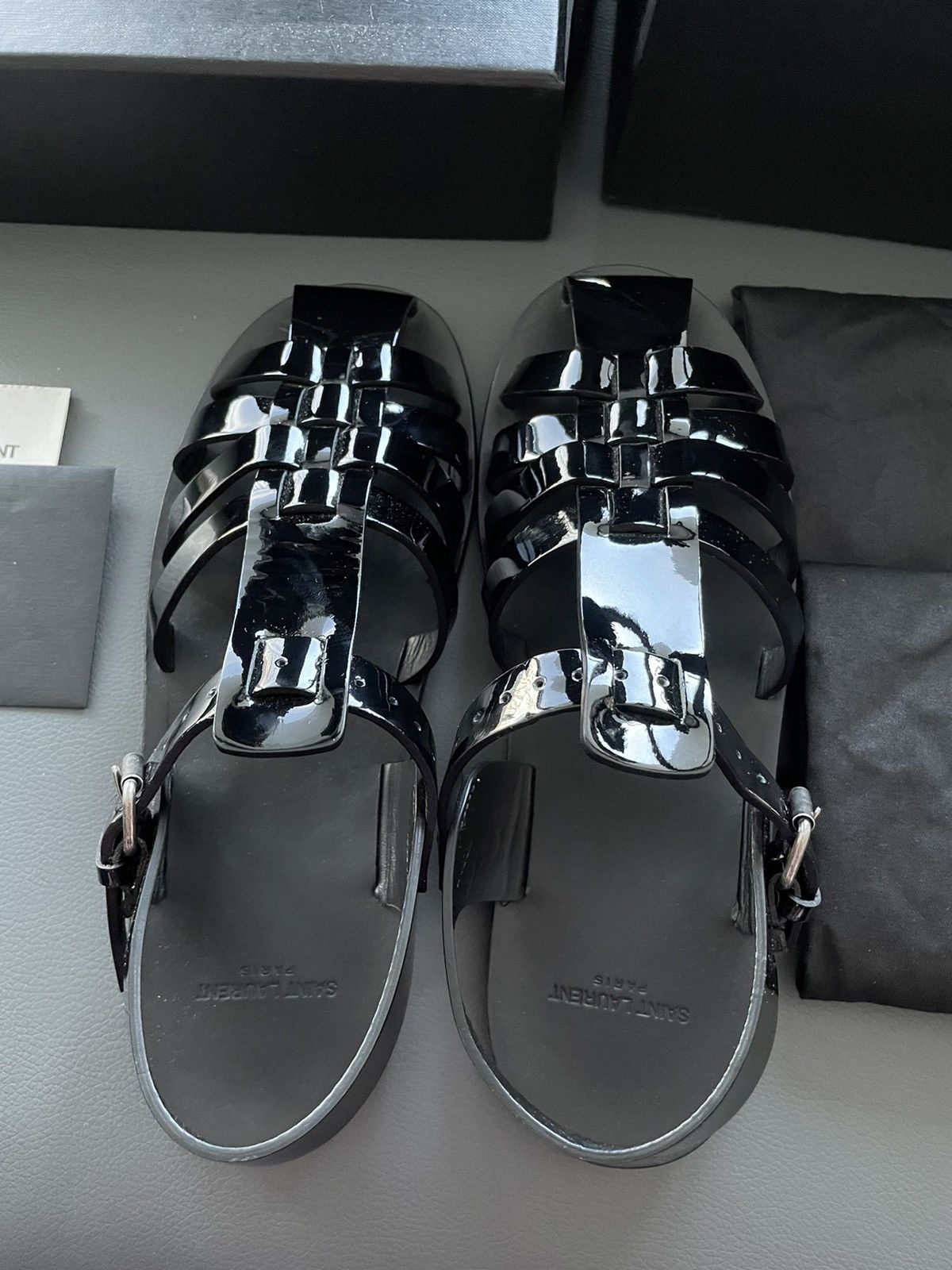 Saint Laurent Paris Rare Limited Edition Runway Saint Laurent Sandal Slides Size US 8 / EU 41 - 15 Thumbnail