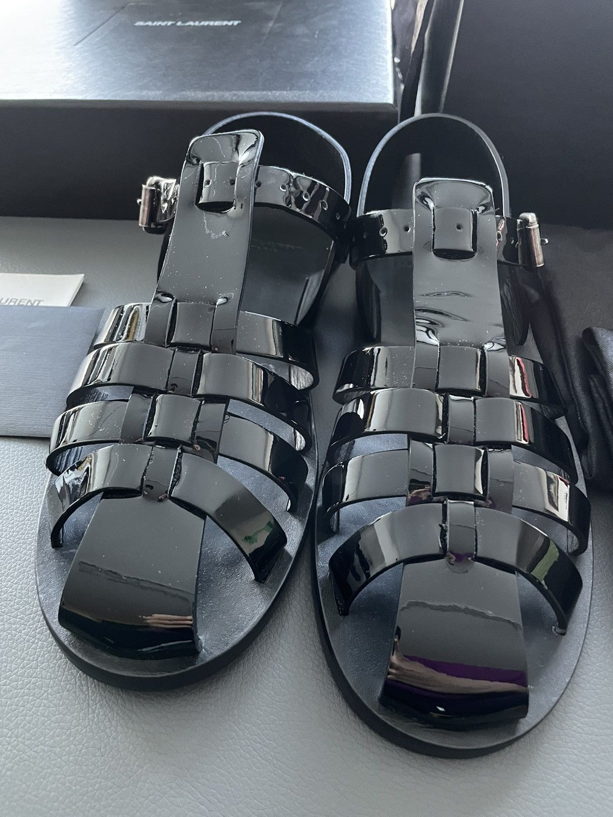 Saint Laurent Paris Rare Limited Edition Runway Saint Laurent Sandal Slides Size US 8 / EU 41 - 4 Thumbnail