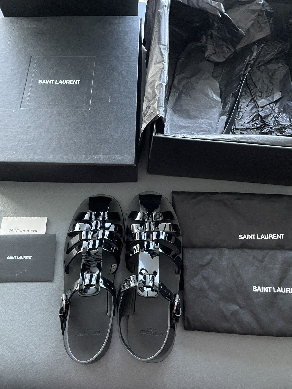 Saint Laurent Paris Rare Limited Edition Runway Saint Laurent Sandal Slides Size US 8 / EU 41 - 2 Thumbnail