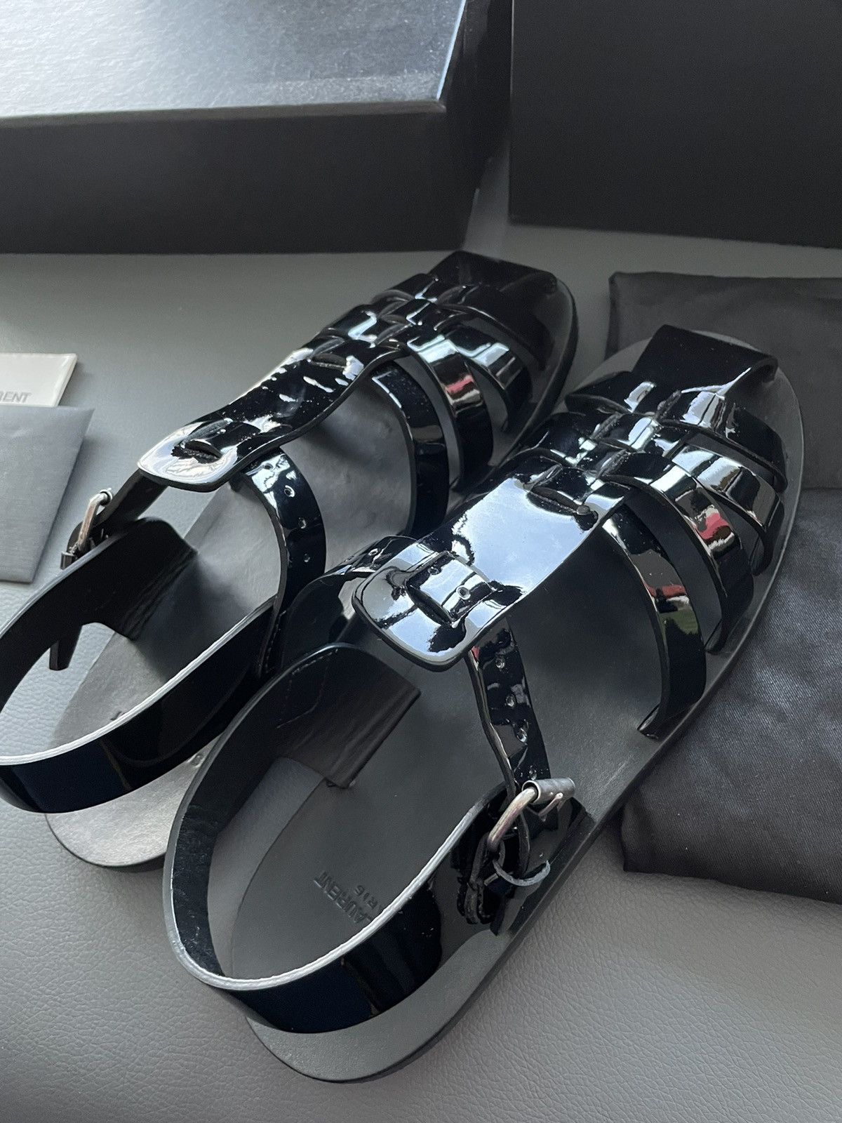 Saint Laurent Paris Rare Limited Edition Runway Saint Laurent Sandal Slides Size US 8 / EU 41 - 17 Thumbnail