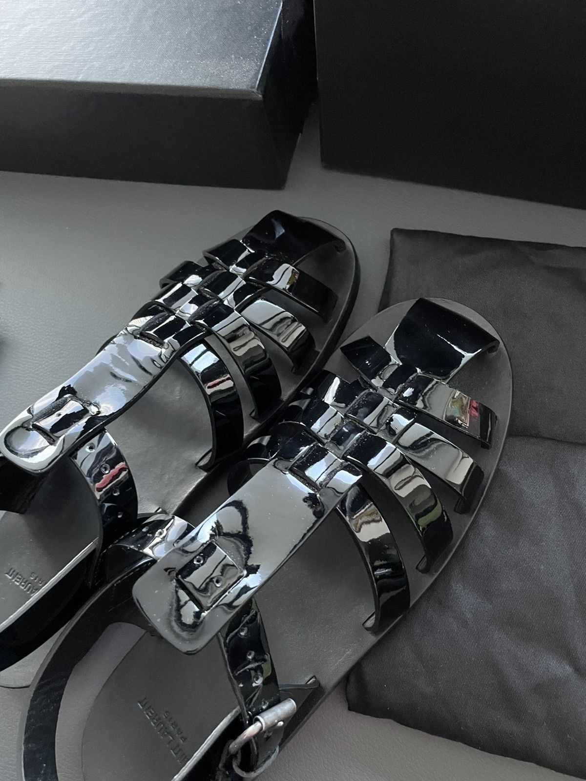 Saint Laurent Paris Rare Limited Edition Runway Saint Laurent Sandal Slides Size US 8 / EU 41 - 18 Thumbnail