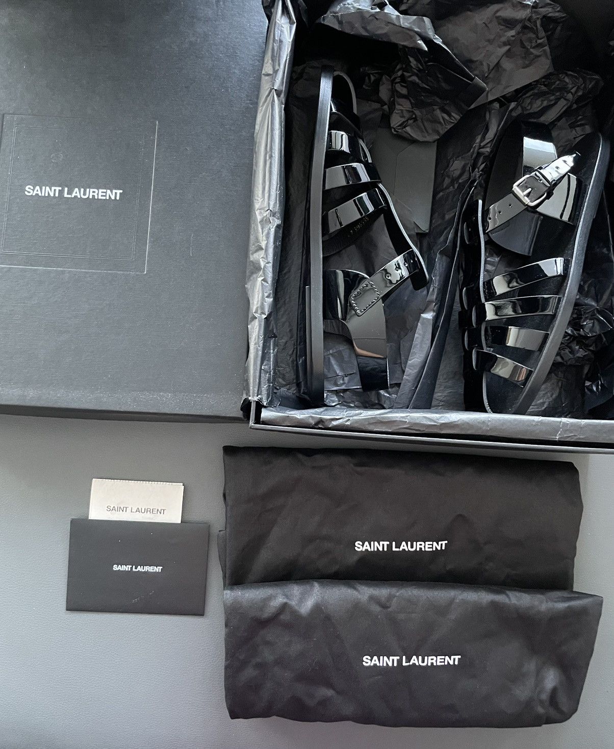 Saint Laurent Paris Rare Limited Edition Runway Saint Laurent Sandal Slides Size US 8 / EU 41 - 9 Thumbnail