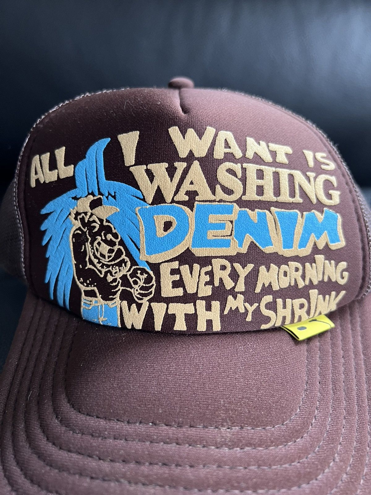 【メーカー直送】 Kapital NEW Kapital Trucker Hat All I want is washing Denim 帽子