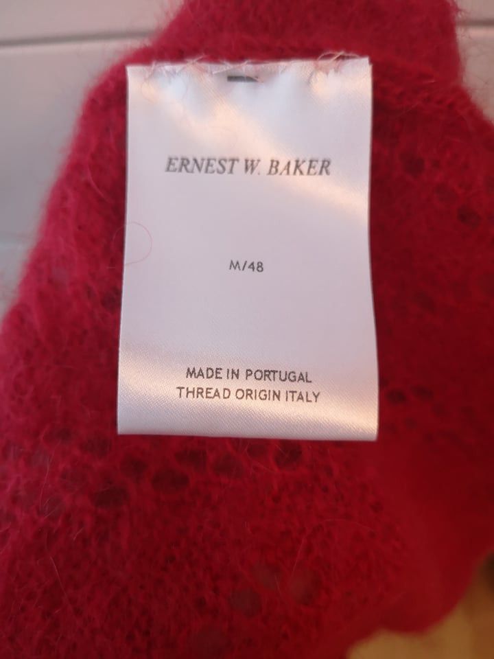 【ERNEST W. BAKER】 MOHAIR CARDIGAN Ernest W Baker Red Mohair Cardigan