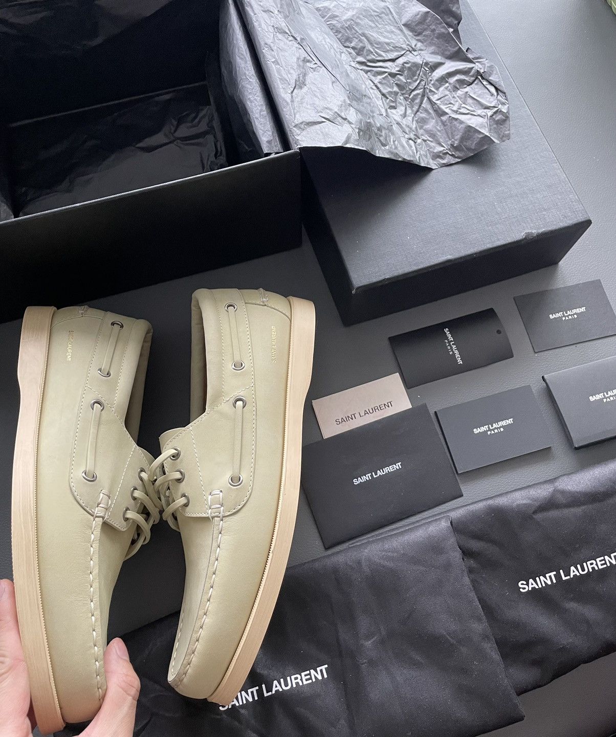 Hedi Slimane × Saint Laurent Paris × Yves Saint Laurent Runway Saint Laurent Leather Loafer Shoes Brand New Size US 11 / EU 44 - 19 Thumbnail