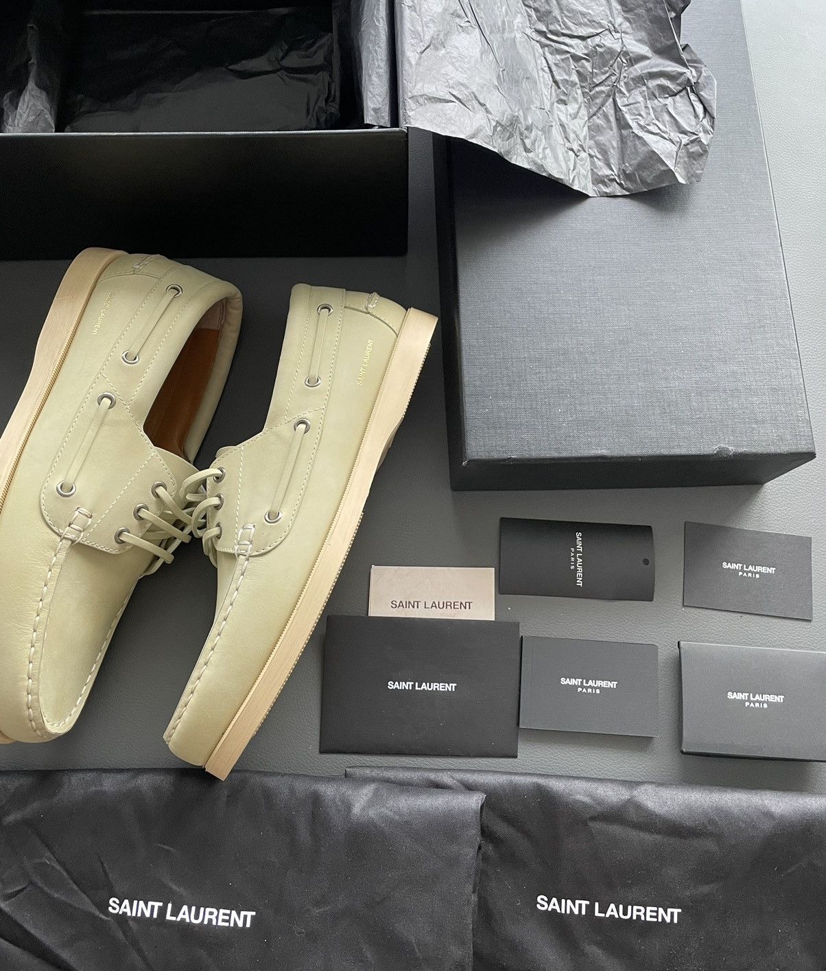 Hedi Slimane × Saint Laurent Paris × Yves Saint Laurent Runway Saint Laurent Leather Loafer Shoes Brand New Size US 11 / EU 44 - 2 Thumbnail