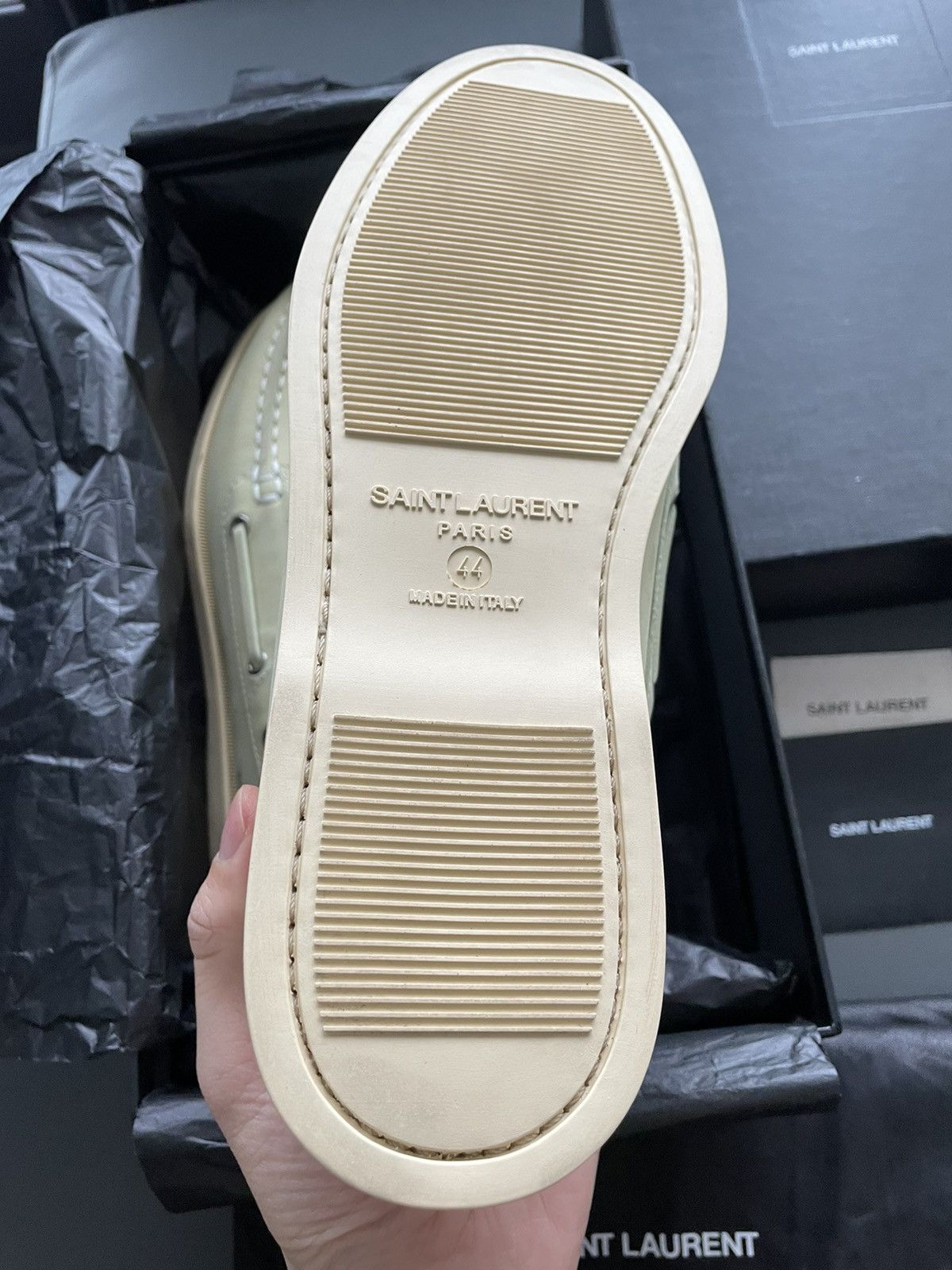 Hedi Slimane × Saint Laurent Paris × Yves Saint Laurent Runway Saint Laurent Leather Loafer Shoes Brand New Size US 11 / EU 44 - 11 Thumbnail