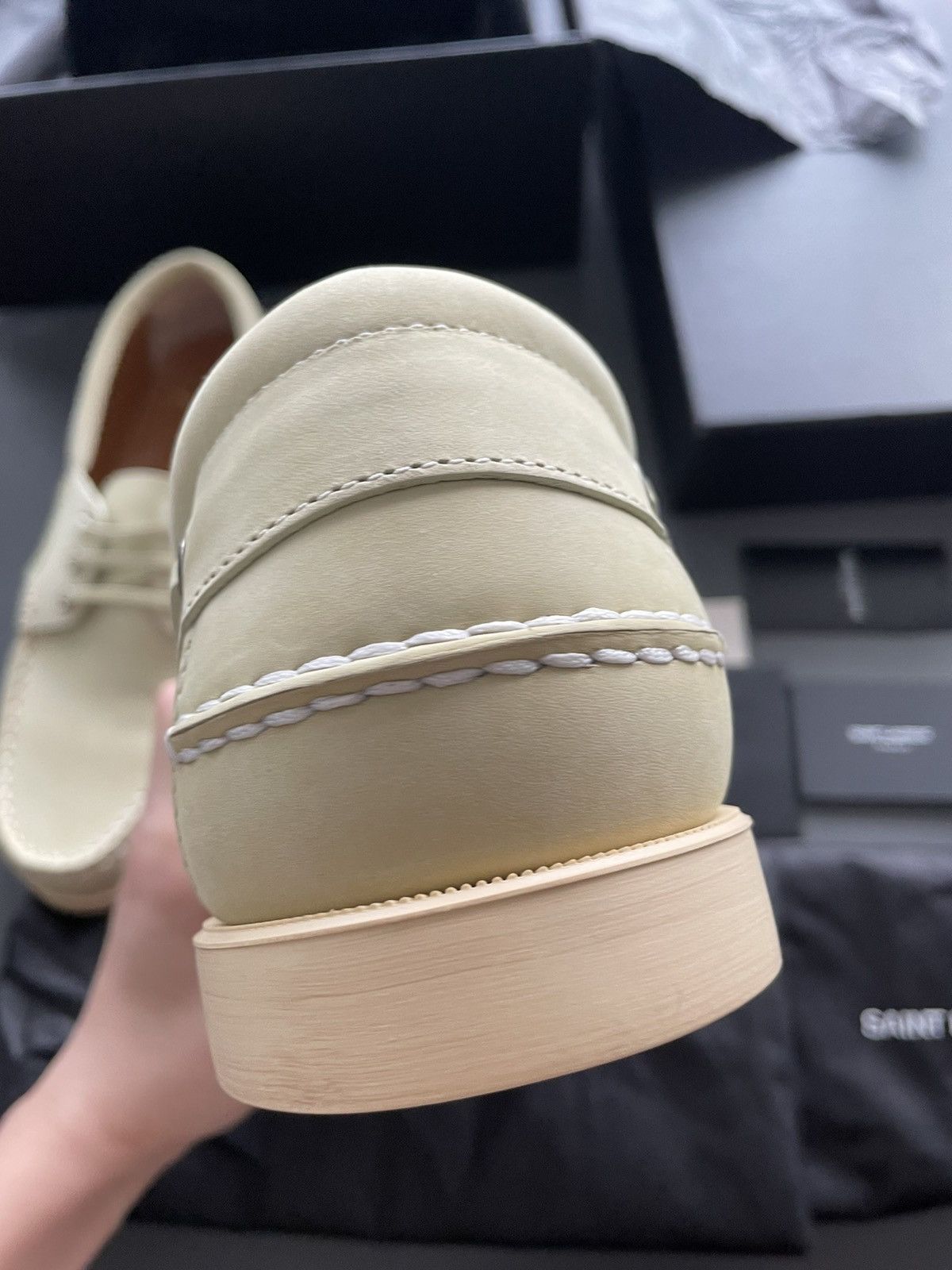 Hedi Slimane × Saint Laurent Paris × Yves Saint Laurent Runway Saint Laurent Leather Loafer Shoes Brand New Size US 11 / EU 44 - 18 Thumbnail