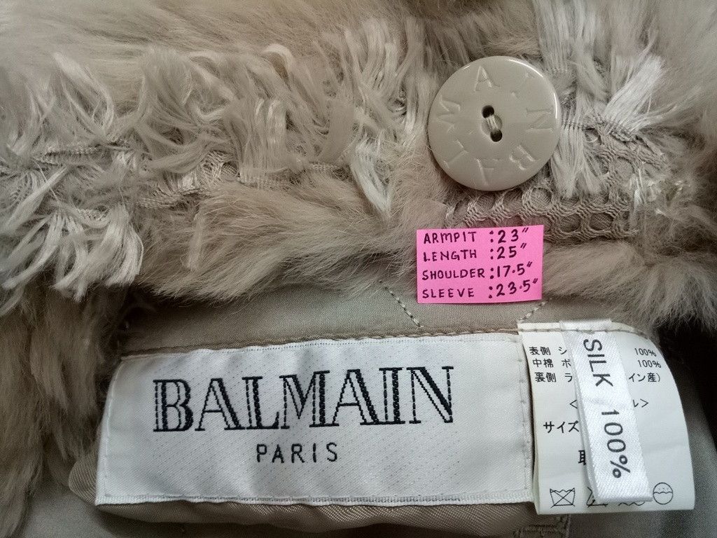 Balmain 🔥🔥🔥Reversible Balmain Paris Fur and Silk Jacket RARE Size US L / EU 52-54 / 3 - 16 Thumbnail