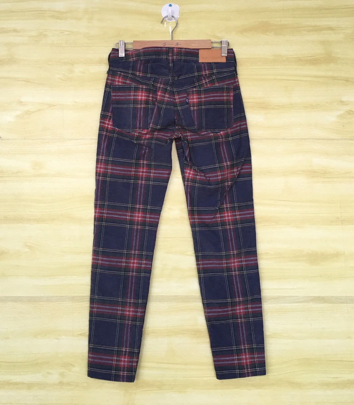 Levi's LEVIS Made & Crafted Checkered Tartan Skinny Denim Jeans Size US 27 - 11 Thumbnail