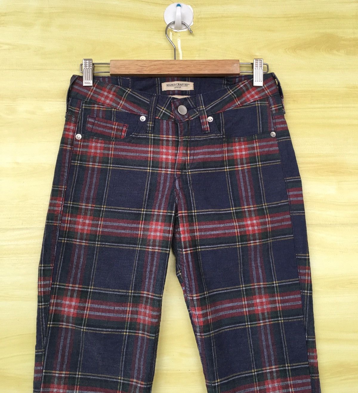 Levi's LEVIS Made & Crafted Checkered Tartan Skinny Denim Jeans Size US 27 - 2 Thumbnail