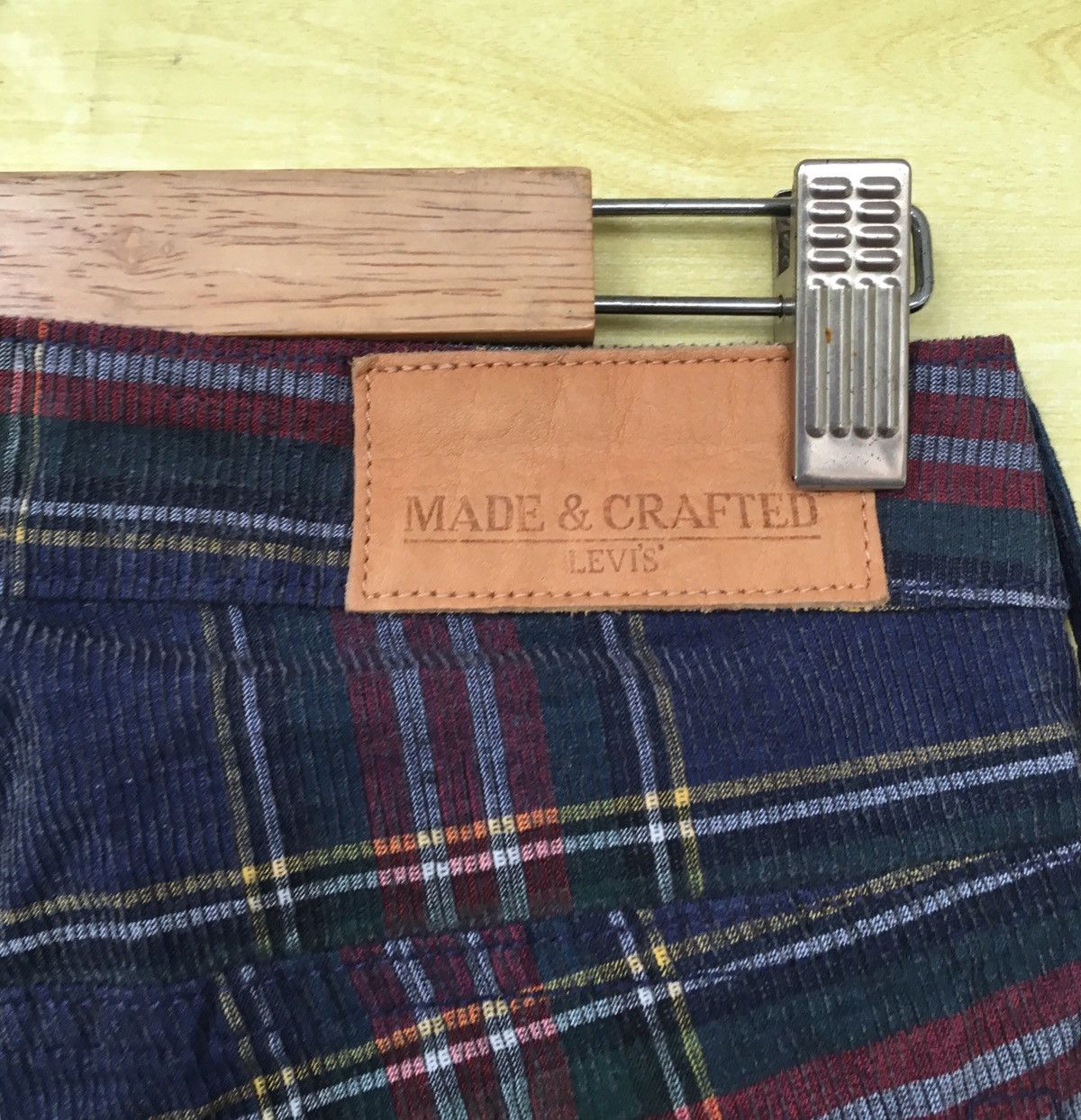 Levi's LEVIS Made & Crafted Checkered Tartan Skinny Denim Jeans Size US 27 - 6 Thumbnail