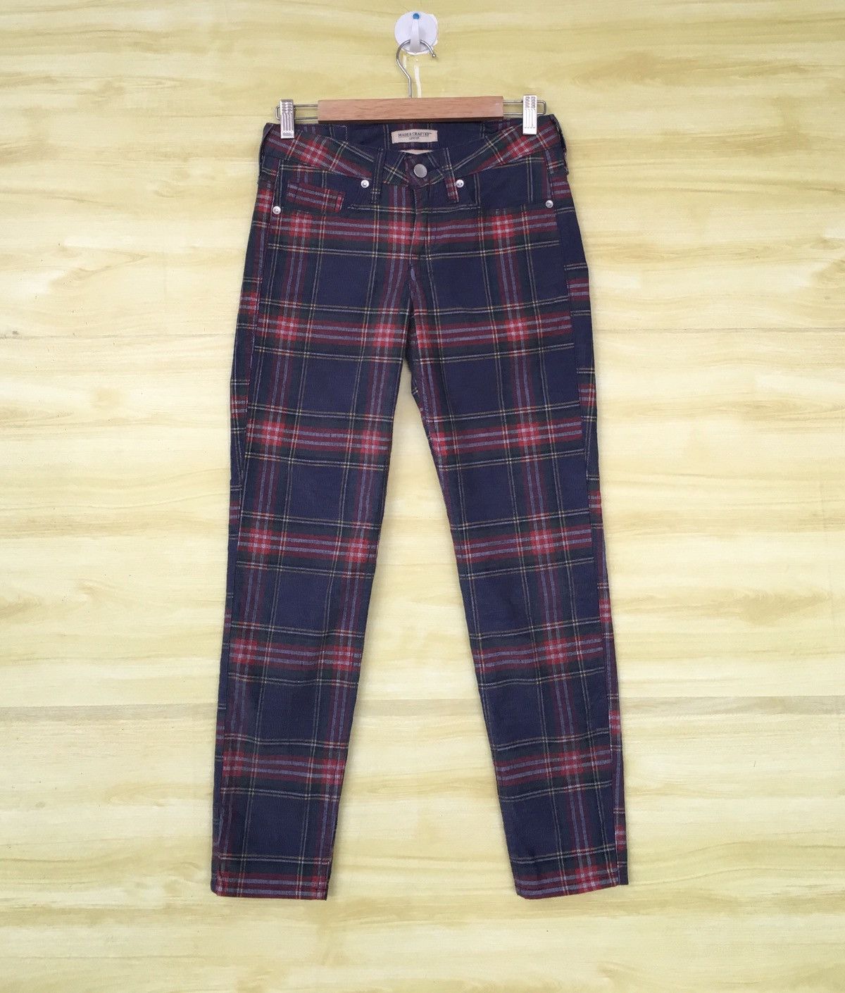 Levi's LEVIS Made & Crafted Checkered Tartan Skinny Denim Jeans Size US 27 - 1 Thumbnail