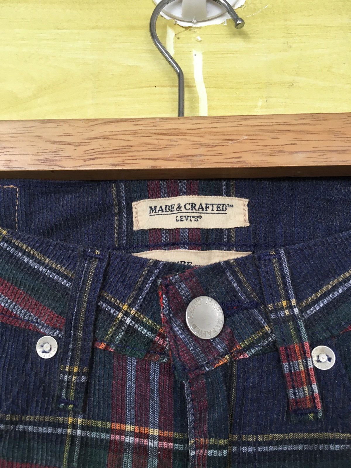 Levi's LEVIS Made & Crafted Checkered Tartan Skinny Denim Jeans Size US 27 - 5 Thumbnail