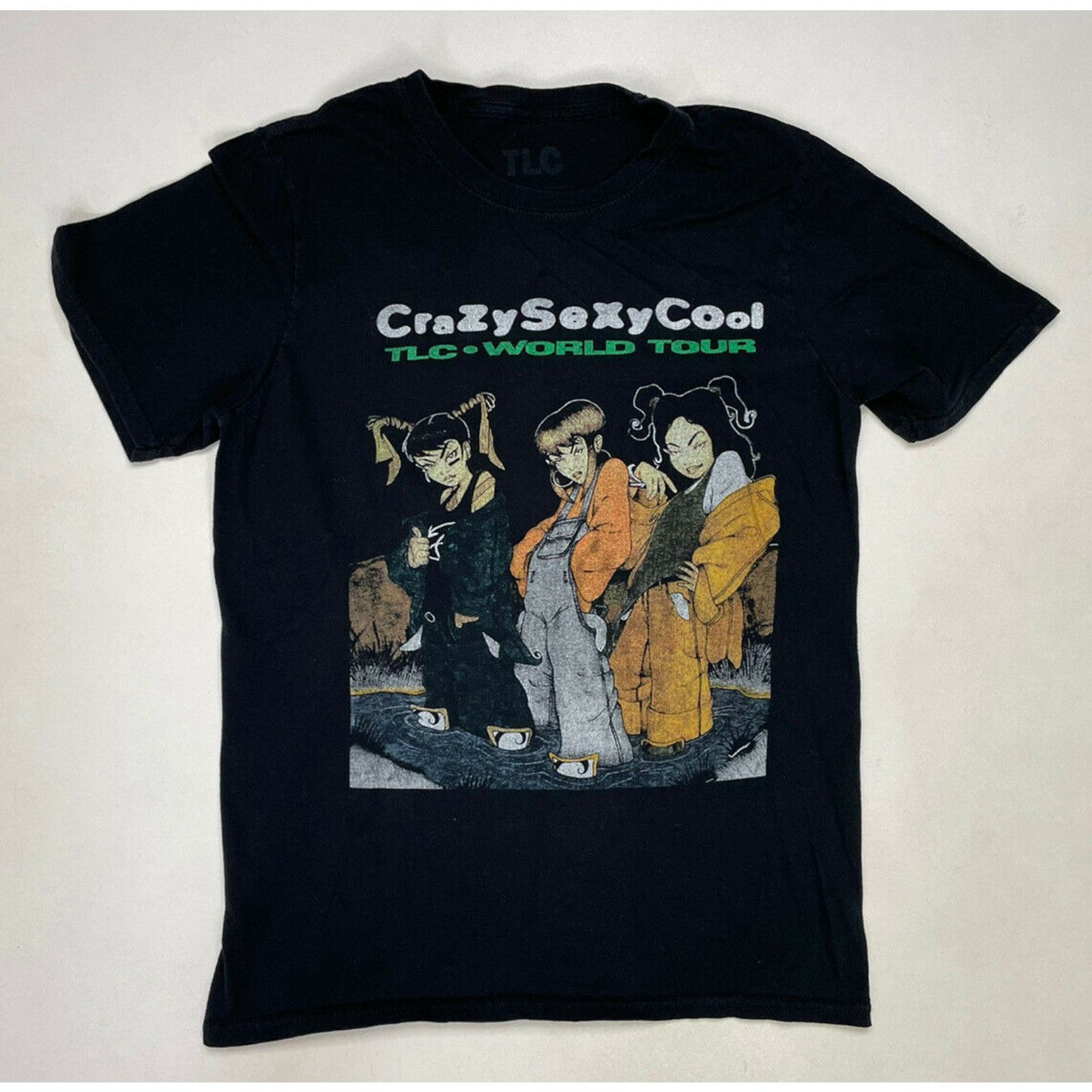 T-shirt Concert Crazy Lixx - Manches Courtes, Taille Regular, Blanc, Neuf Avec étiquettes