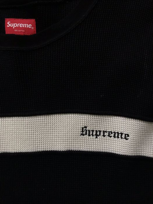 Supreme Supreme Panel Stripe Waffle Thermal | Grailed