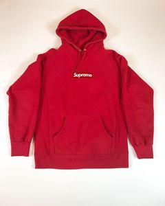 SUPREME LOUIS VUITTON Box Logo Hoodie Red large $335.00 - PicClick