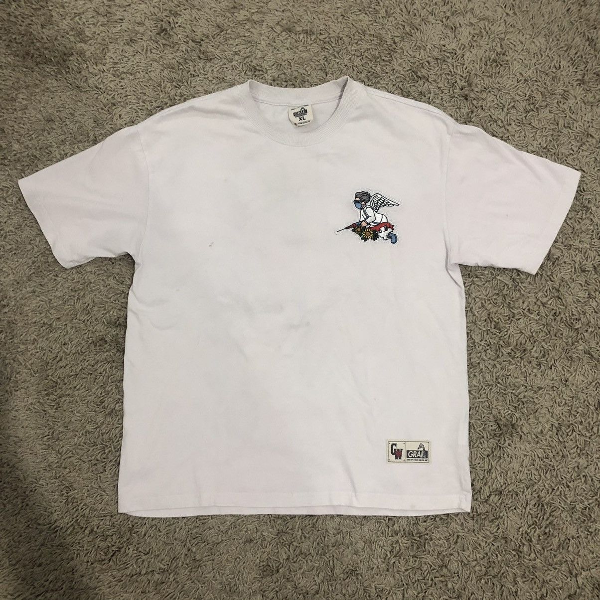 Designer × Streetwear Graf wu big logo embroidered t shirt