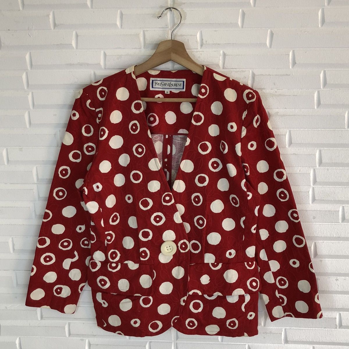 Yves Saint Laurent YVES SAINT LAUREN POLKADOT JACKET Size US M / EU 48-50 / 2 - 2 Thumbnail