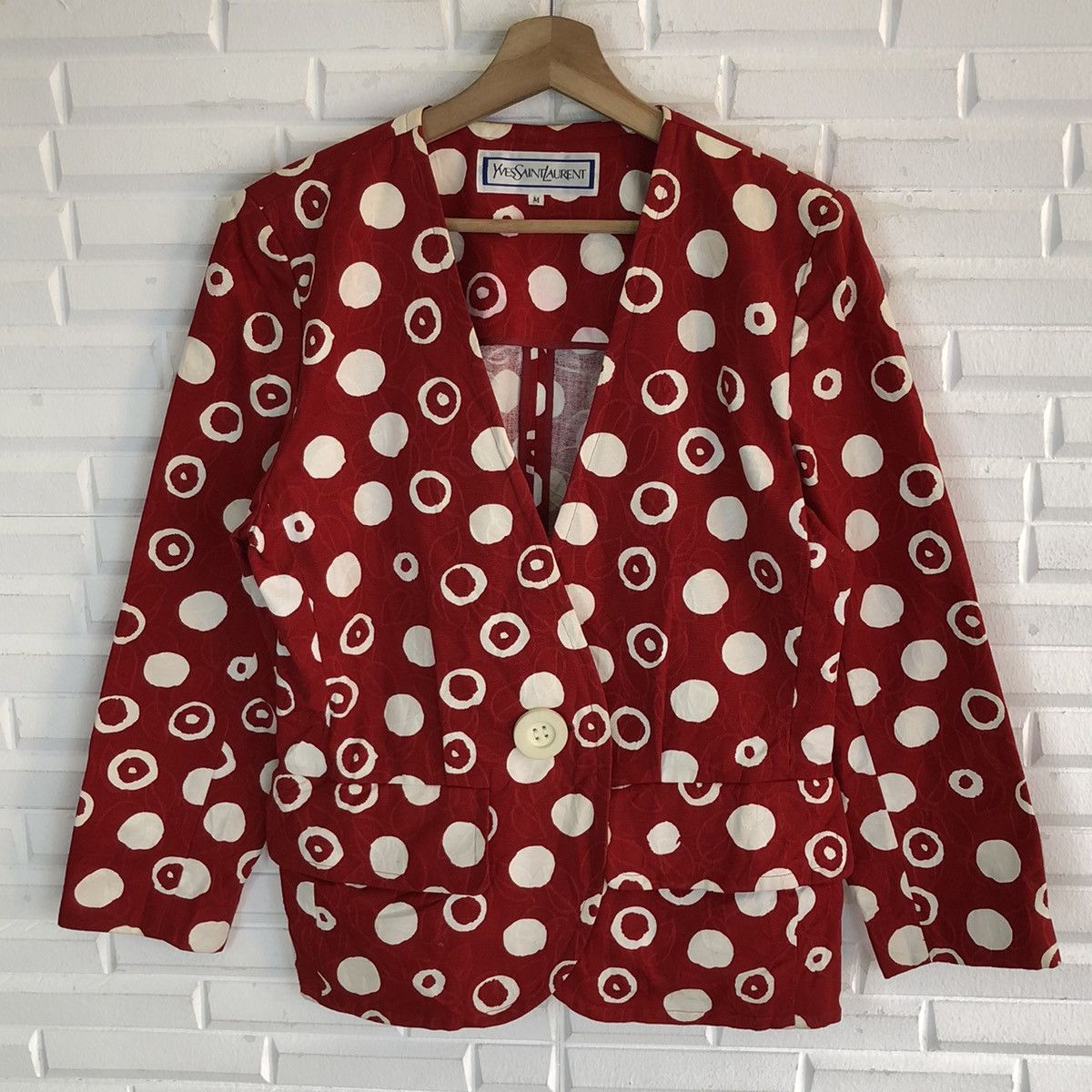 Yves Saint Laurent YVES SAINT LAUREN POLKADOT JACKET Size US M / EU 48-50 / 2 - 3 Thumbnail