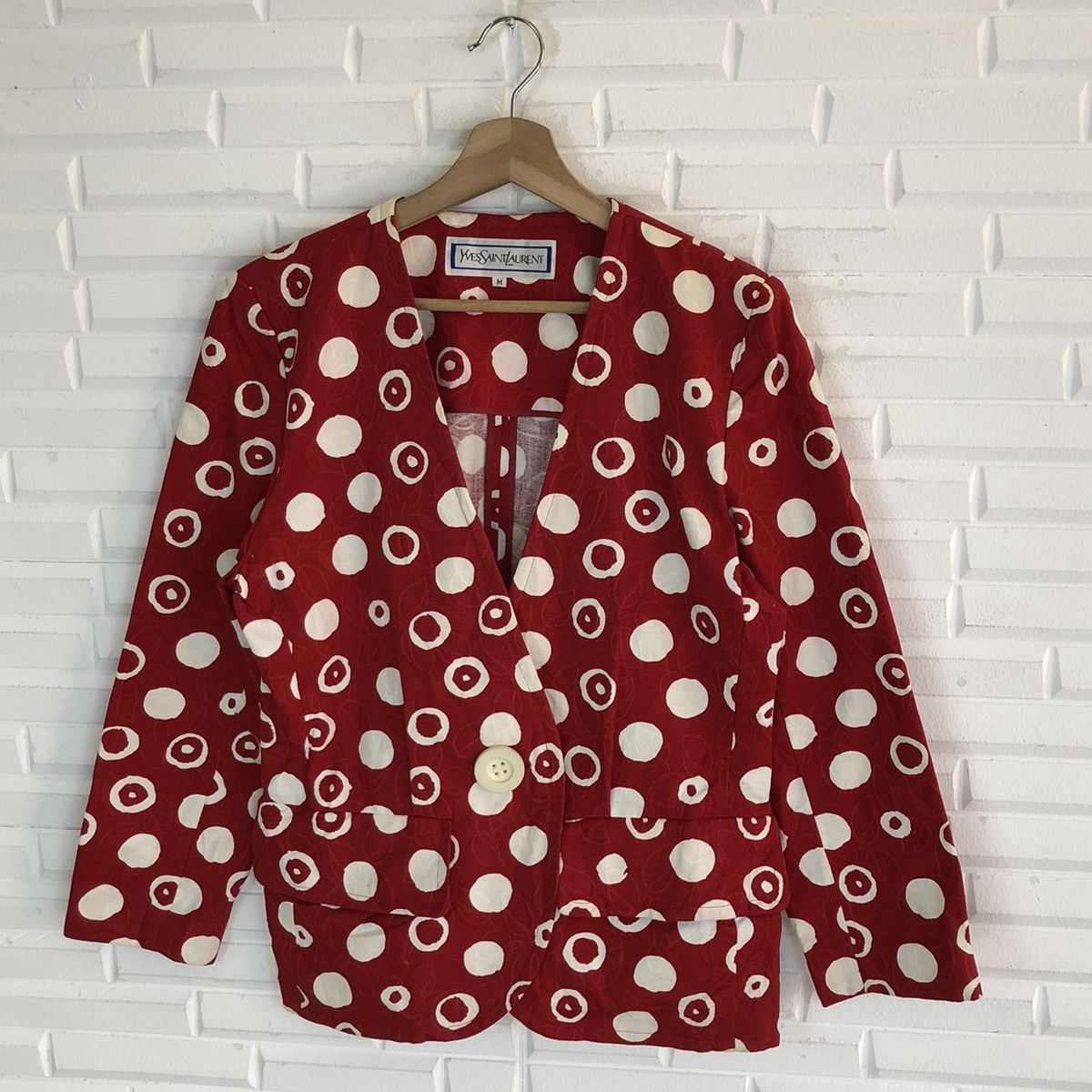 Yves Saint Laurent YVES SAINT LAUREN POLKADOT JACKET Size US M / EU 48-50 / 2 - 4 Thumbnail
