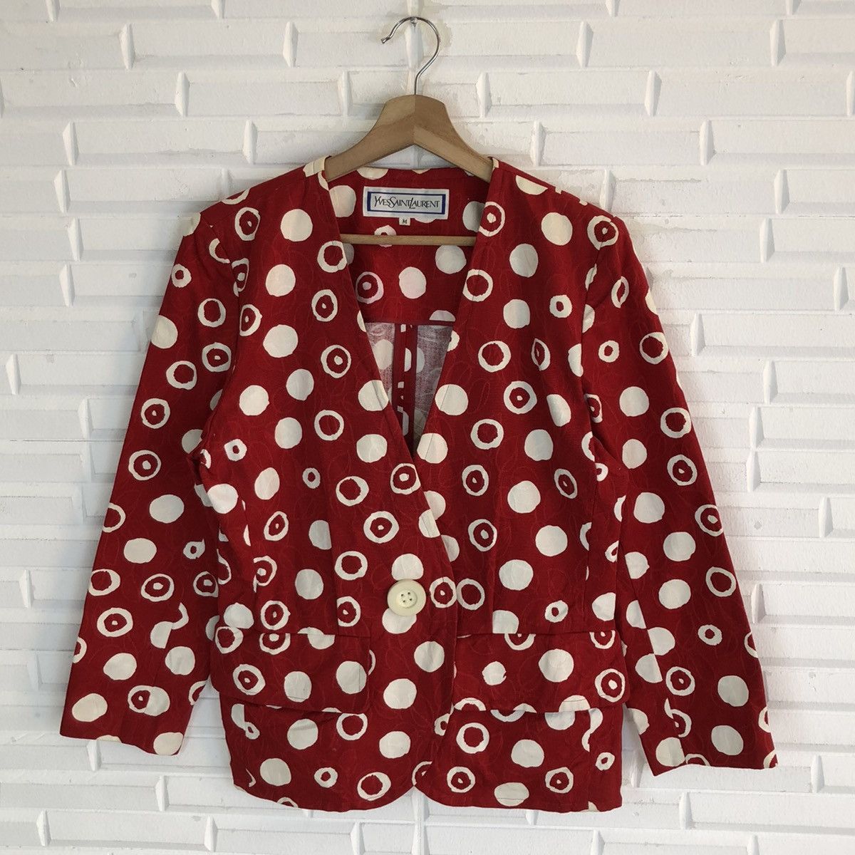 Yves Saint Laurent YVES SAINT LAUREN POLKADOT JACKET Size US M / EU 48-50 / 2 - 1 Thumbnail
